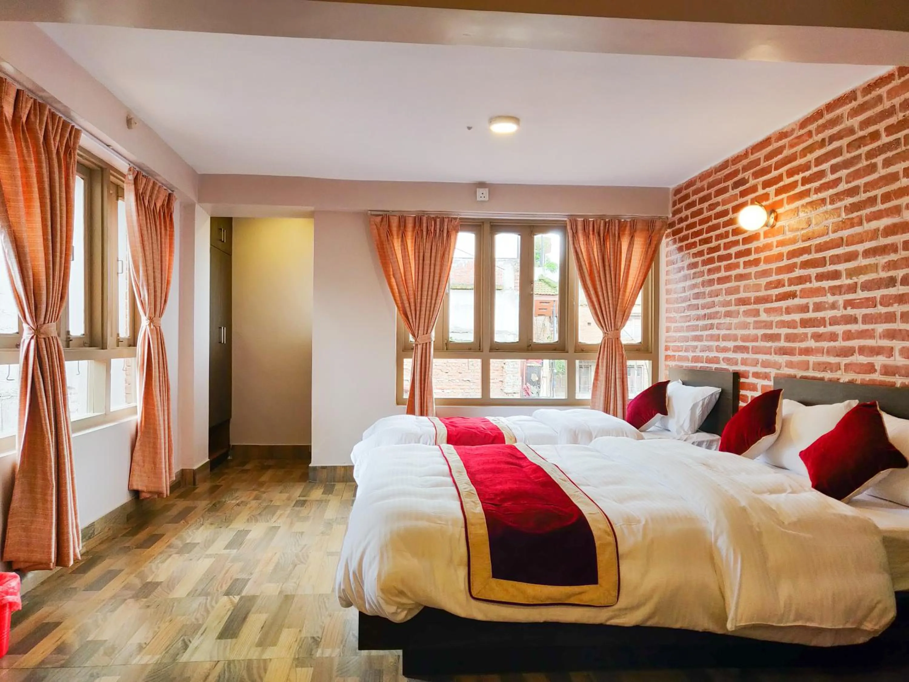 Bed in Hotel Central Bhaktapur