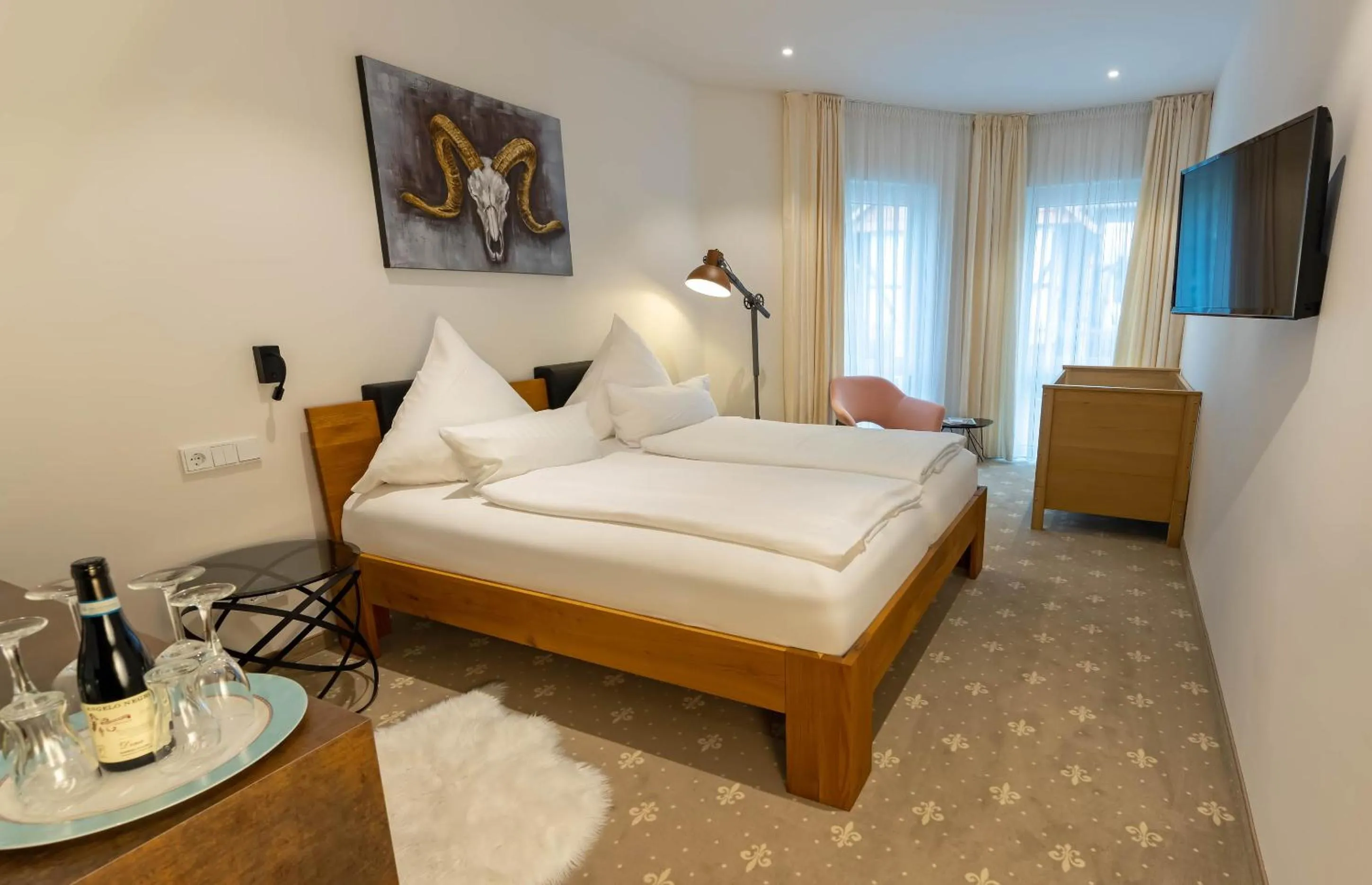 Bed in Romantik Hotel Landhaus Biewald