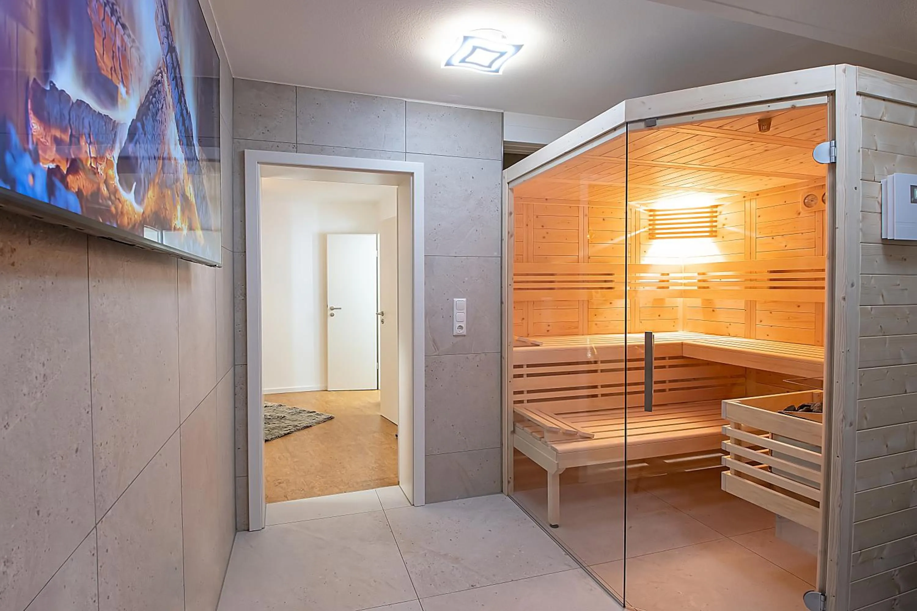 Sauna in Romantik Hotel Landhaus Biewald