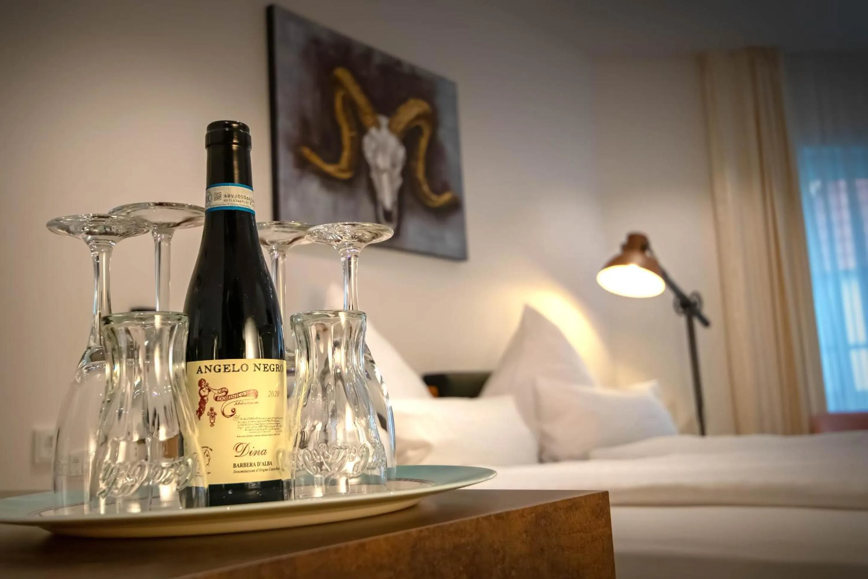 Bed in Romantik Hotel Landhaus Biewald