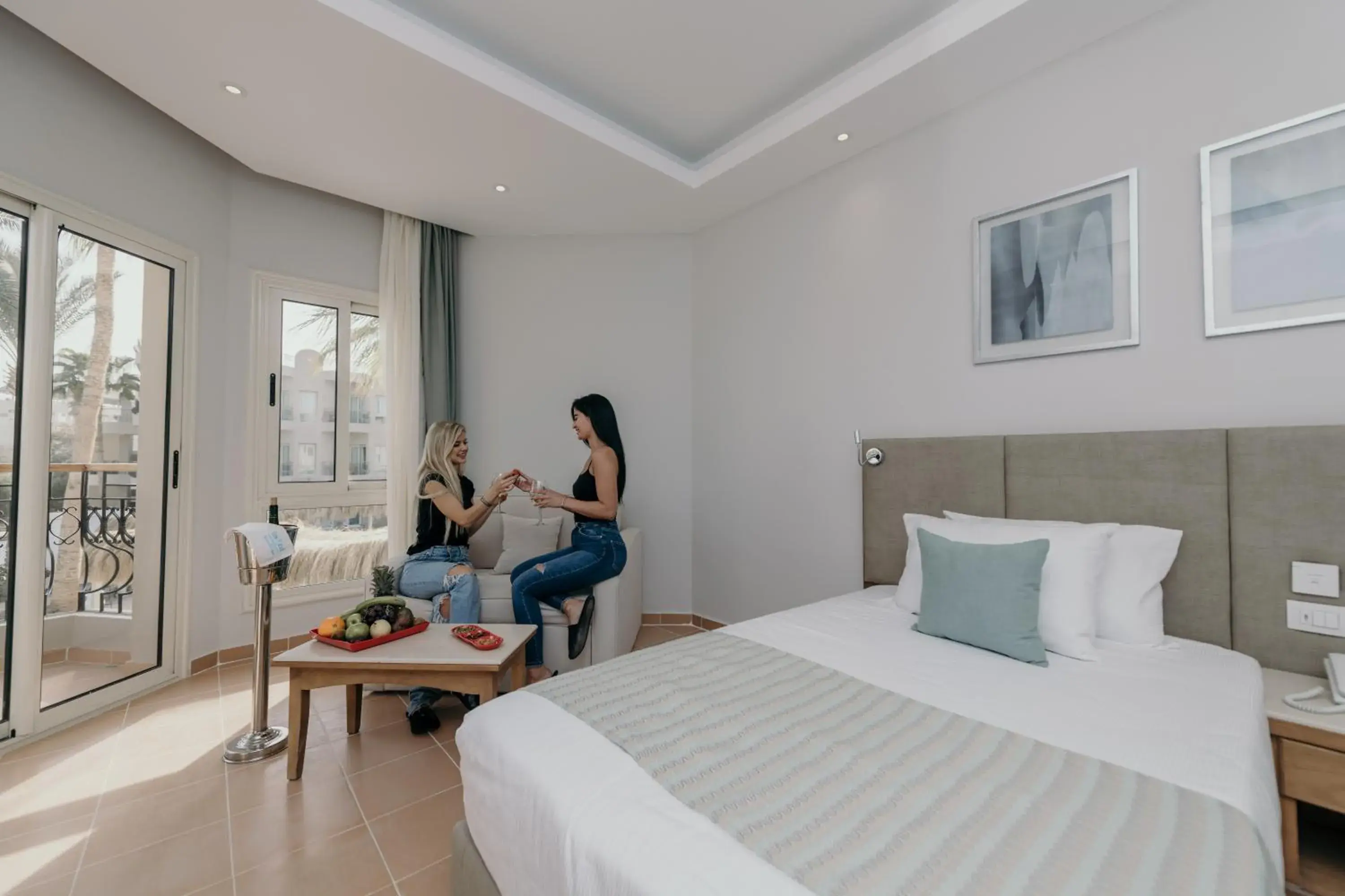 Bed in Sunrise Aqua Joy Resort Bed in Sunrise Aqua Joy Resort