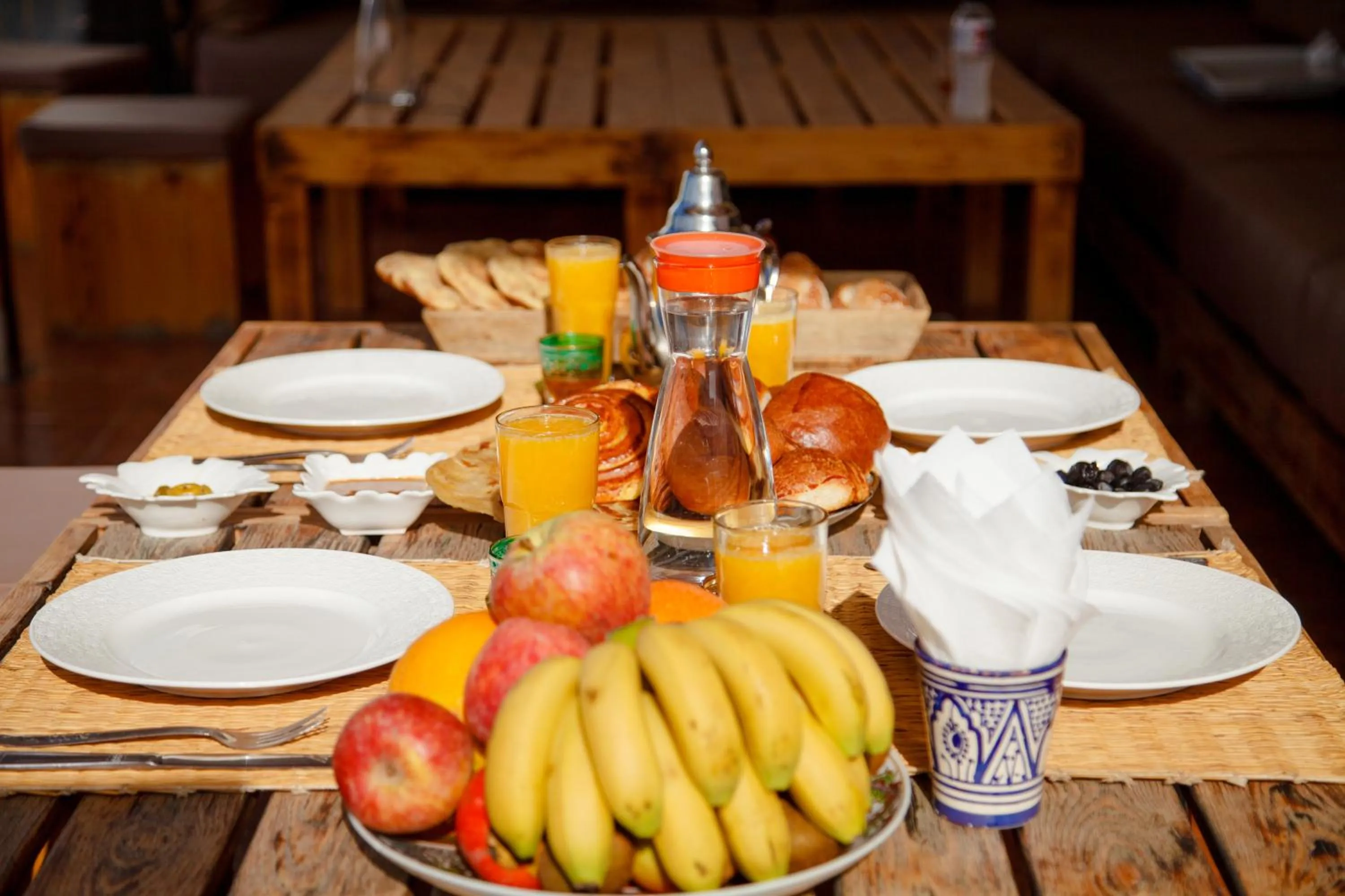 Breakfast in Hola Surf Morocco