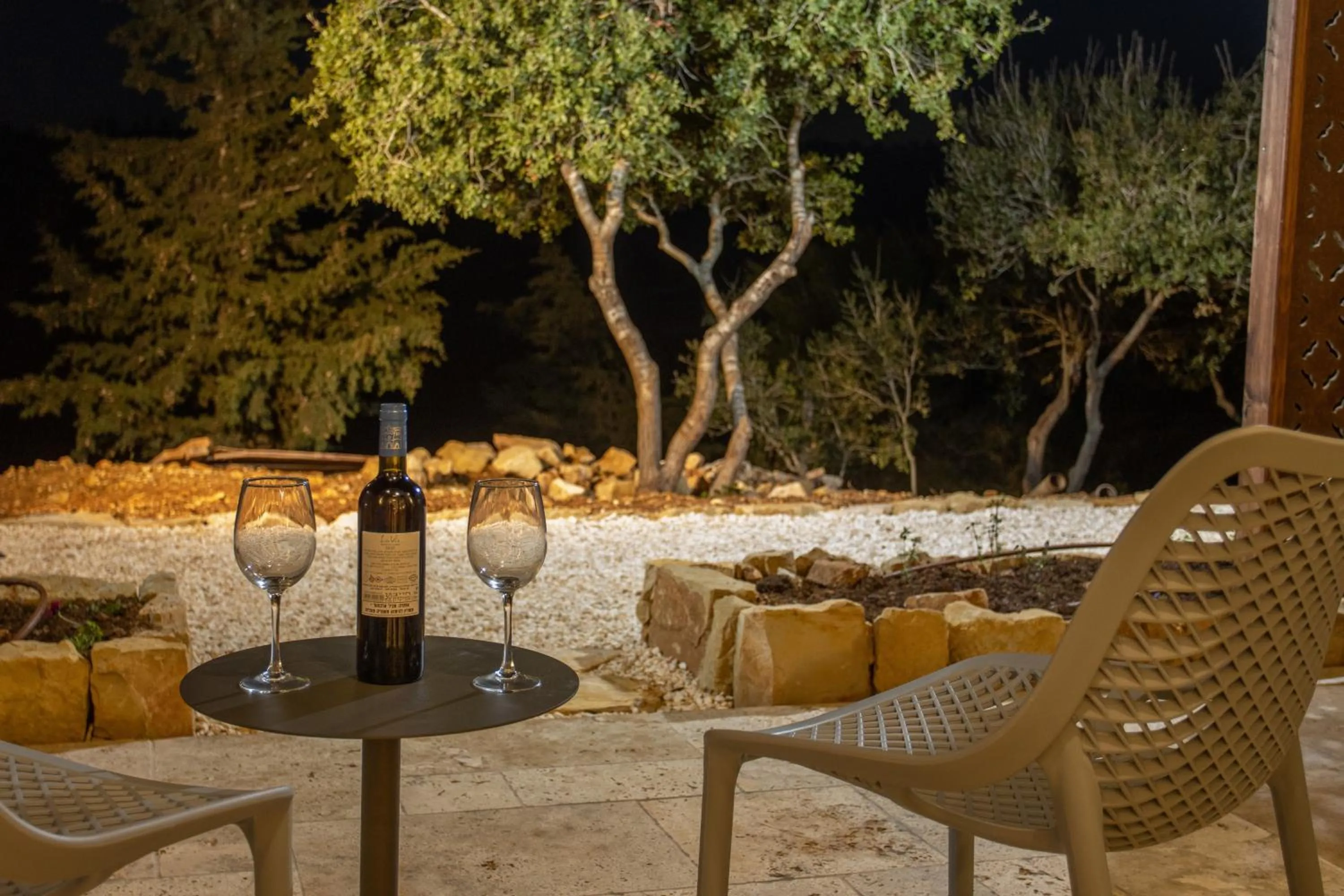 Patio in Logos hotel in Yad Hashmona