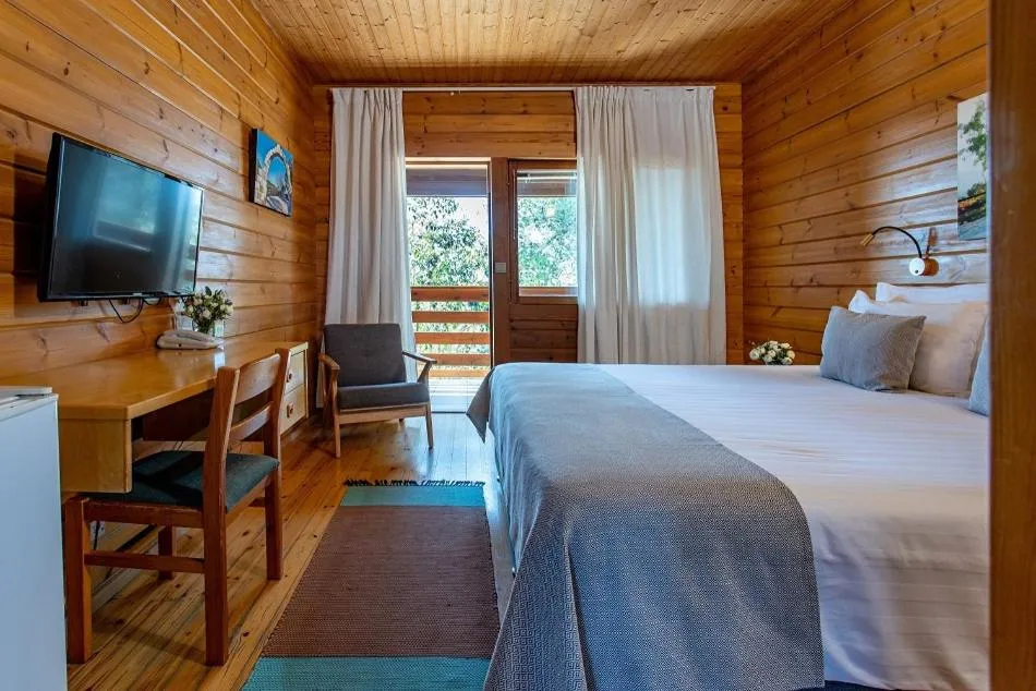 Bed in Logos hotel in Yad Hashmona