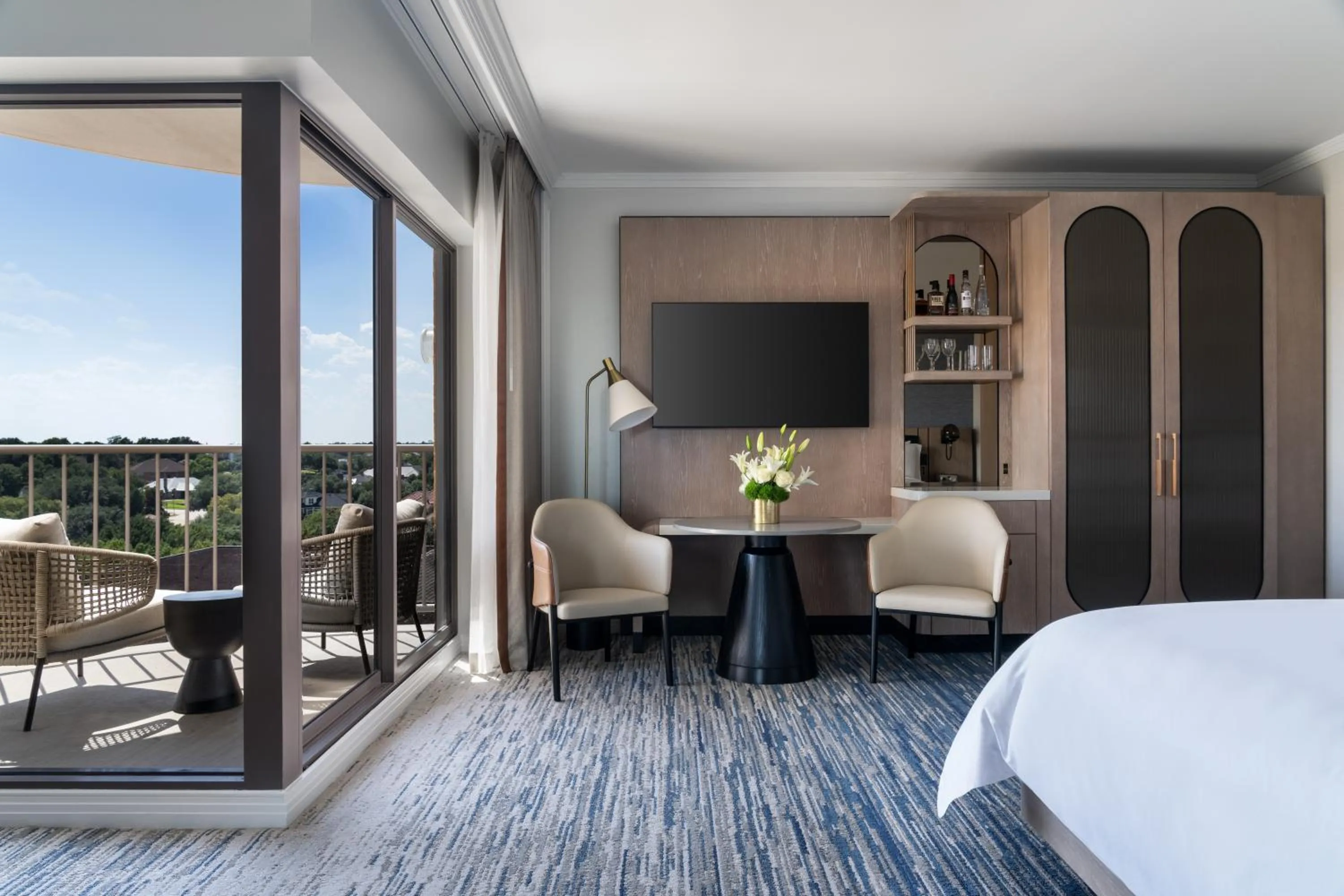 View (from property/room), Bed in The Ritz-Carlton Dallas, Las Colinas