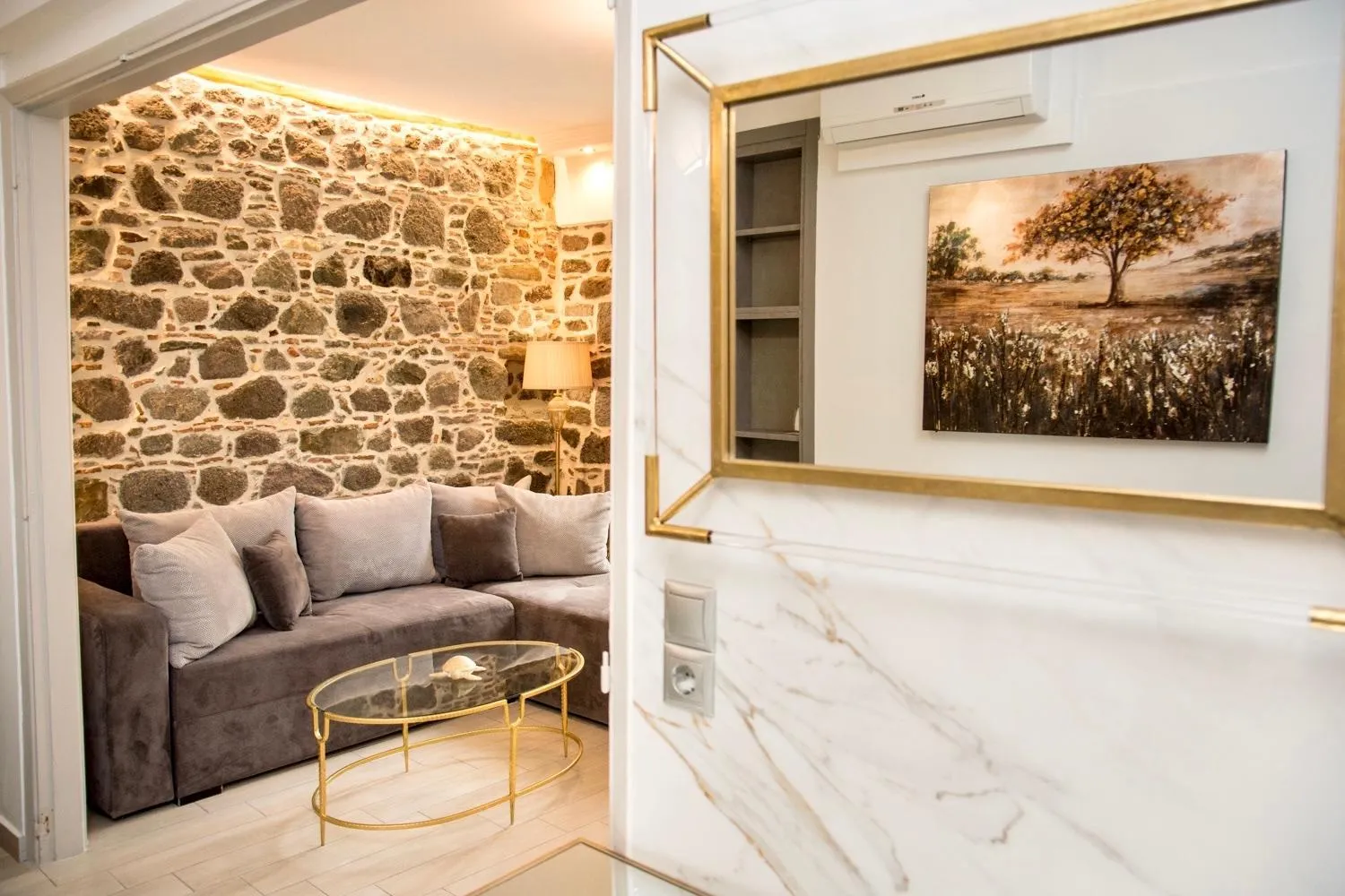 Living room in Arxontiko Hotel