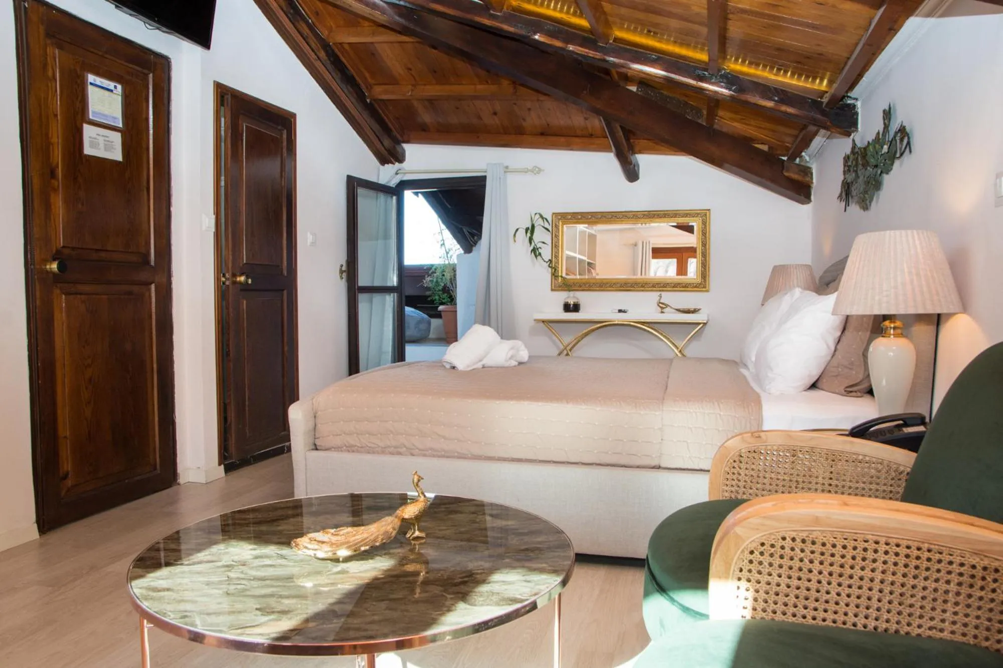 Bed in Arxontiko Hotel