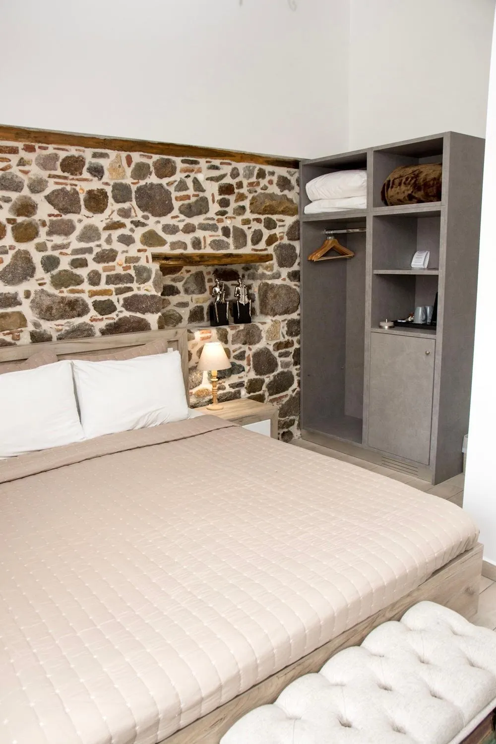 Bed in Arxontiko Hotel