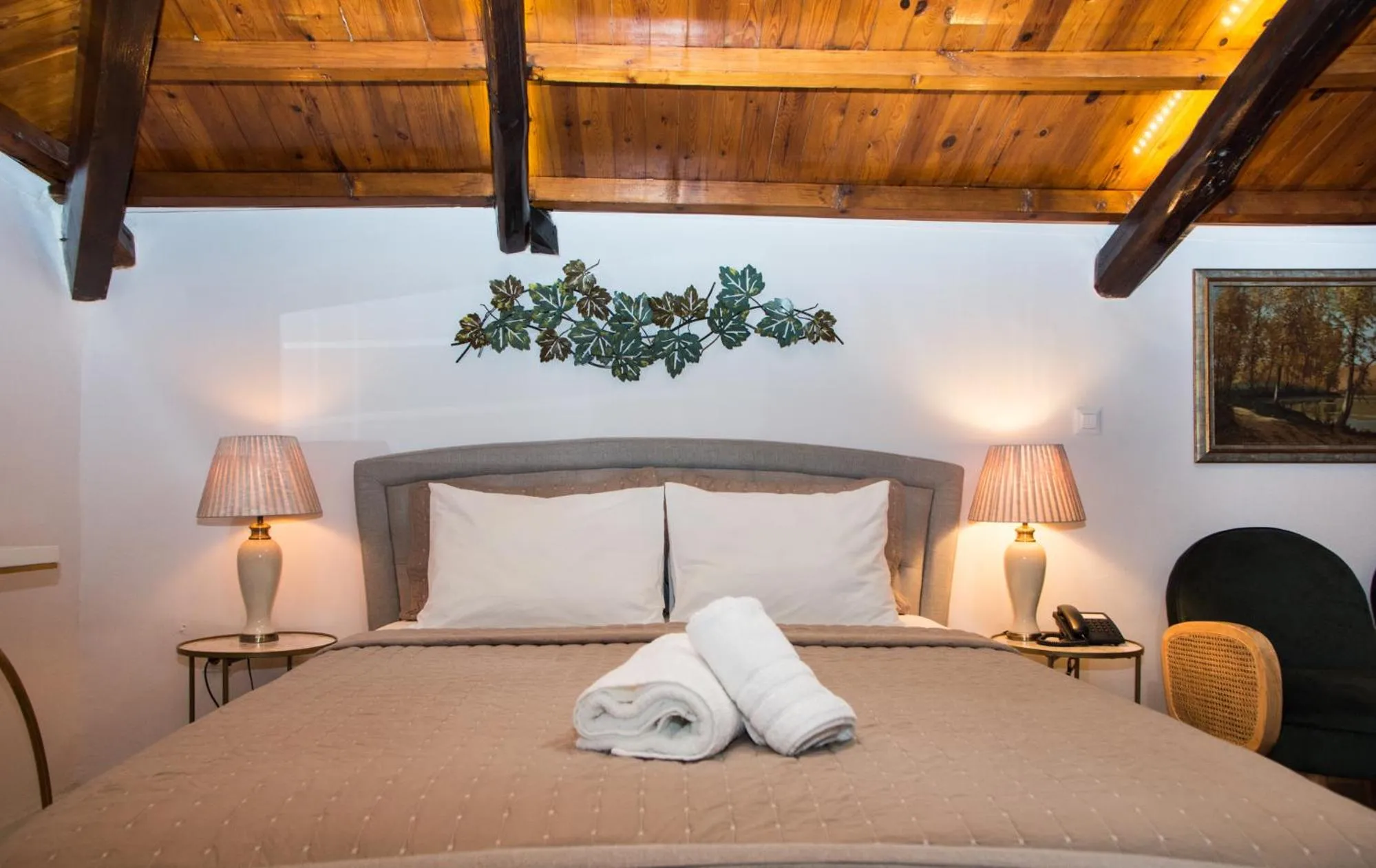 Bed in Arxontiko Hotel