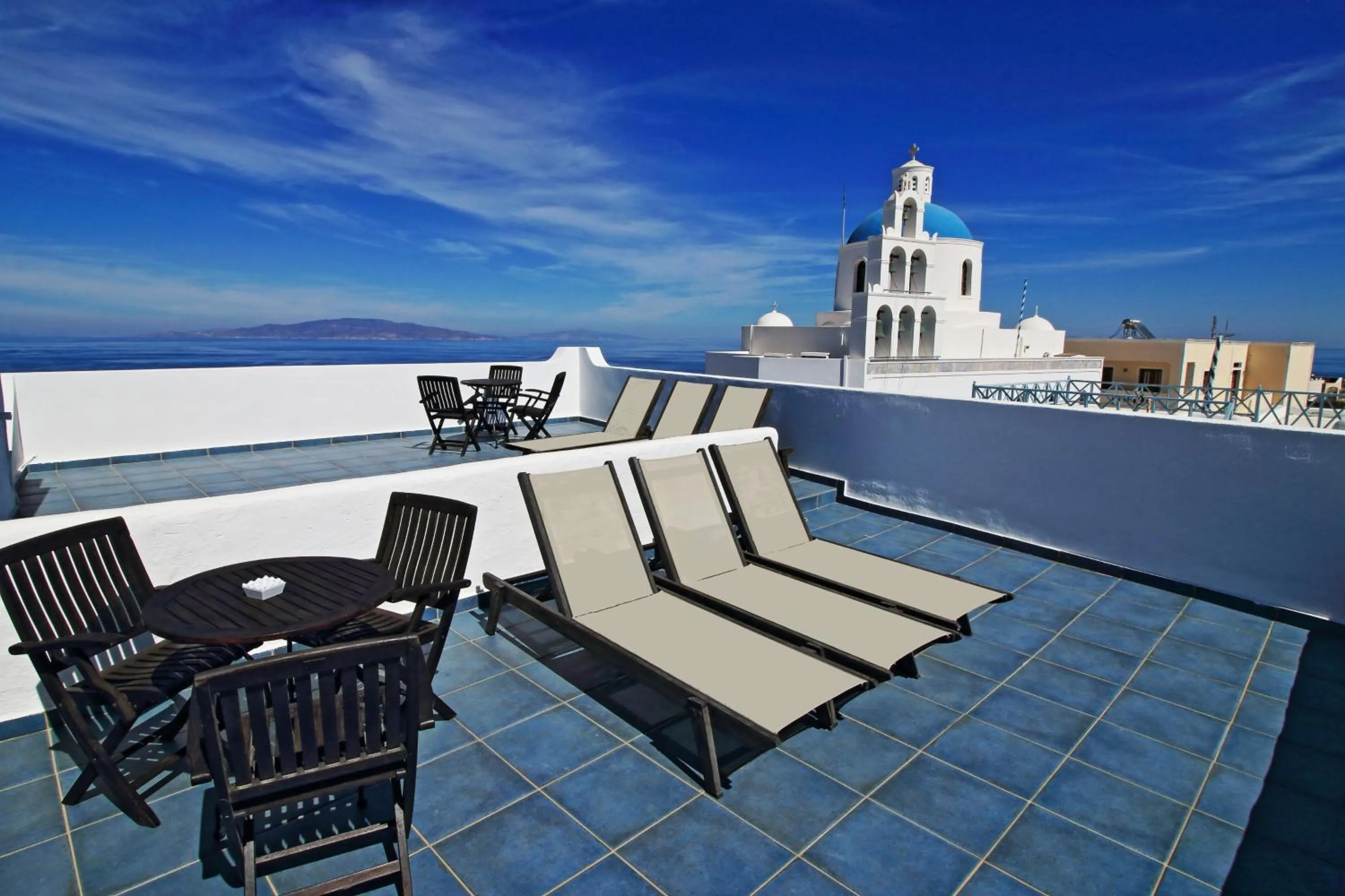 Balcony/Terrace in Aethrio Sunset Village - Oia