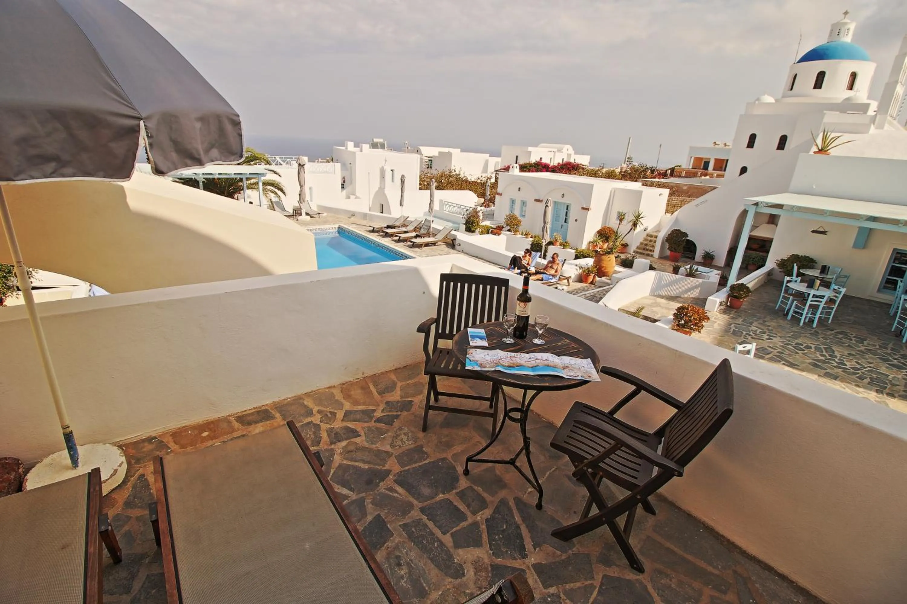 Balcony/Terrace in Aethrio Sunset Village - Oia