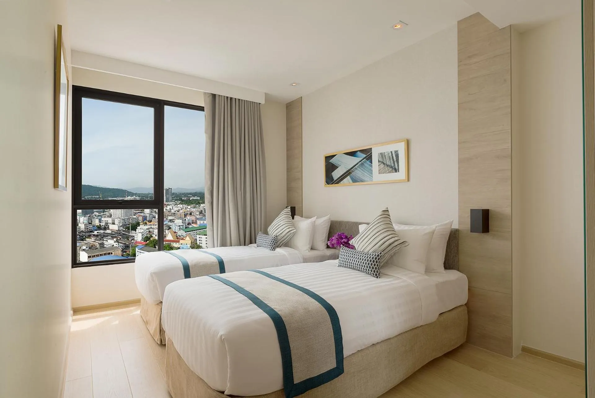 City view, Bed in Somerset Harbourview Sri Racha