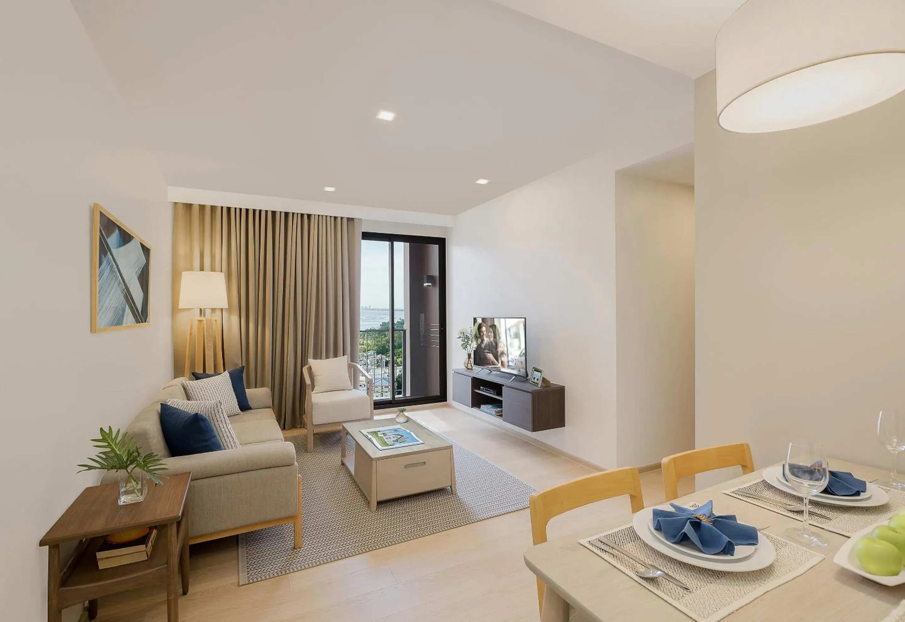 Living room in Somerset Harbourview Sri Racha Living room in Somerset Harbourview Sri Racha