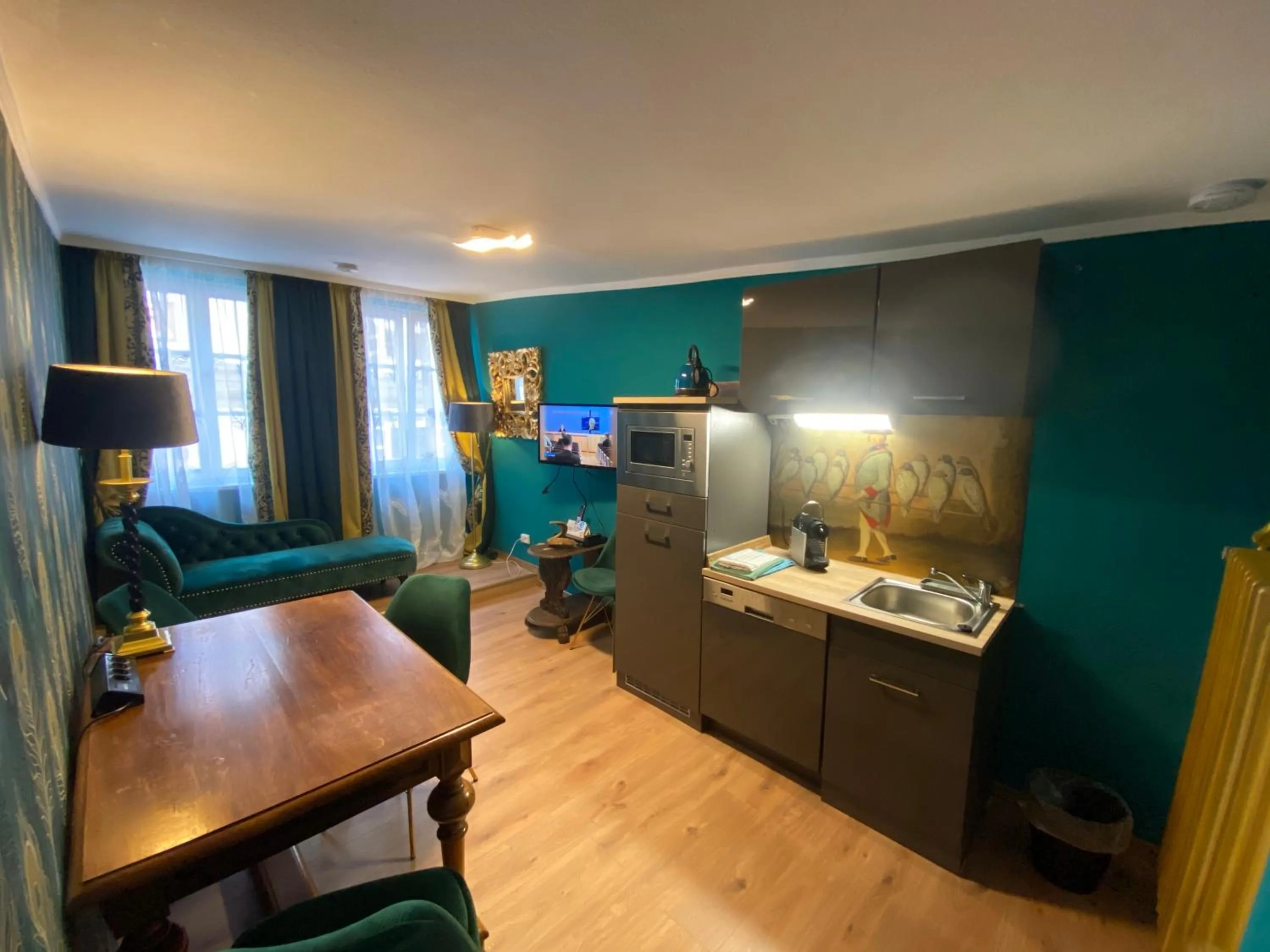 kitchen in Boutique Hotel & Bio Wirtshaus Schwarzer Bock