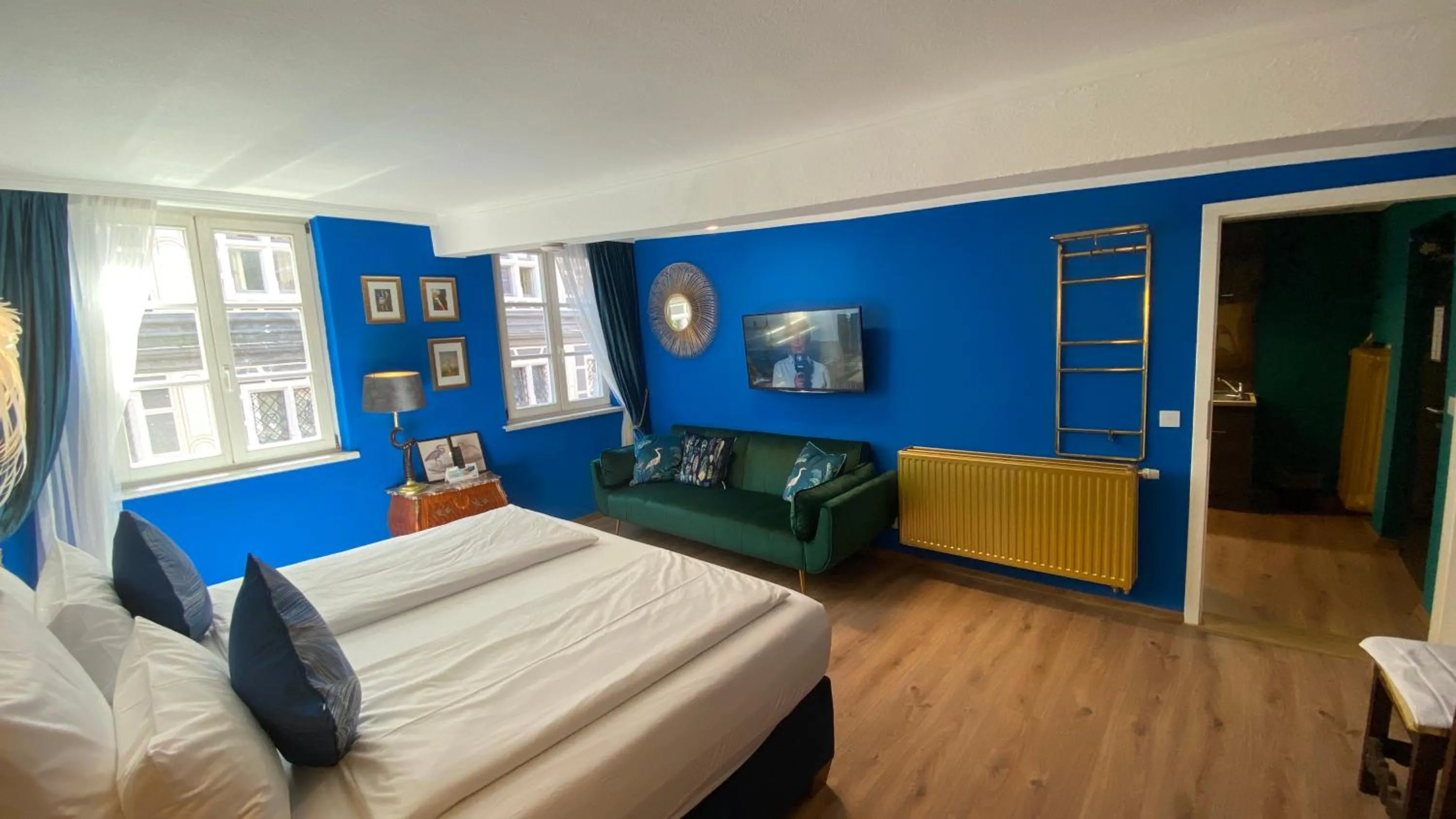 Decorative detail, Bed in Boutique Hotel & Bio Wirtshaus Schwarzer Bock