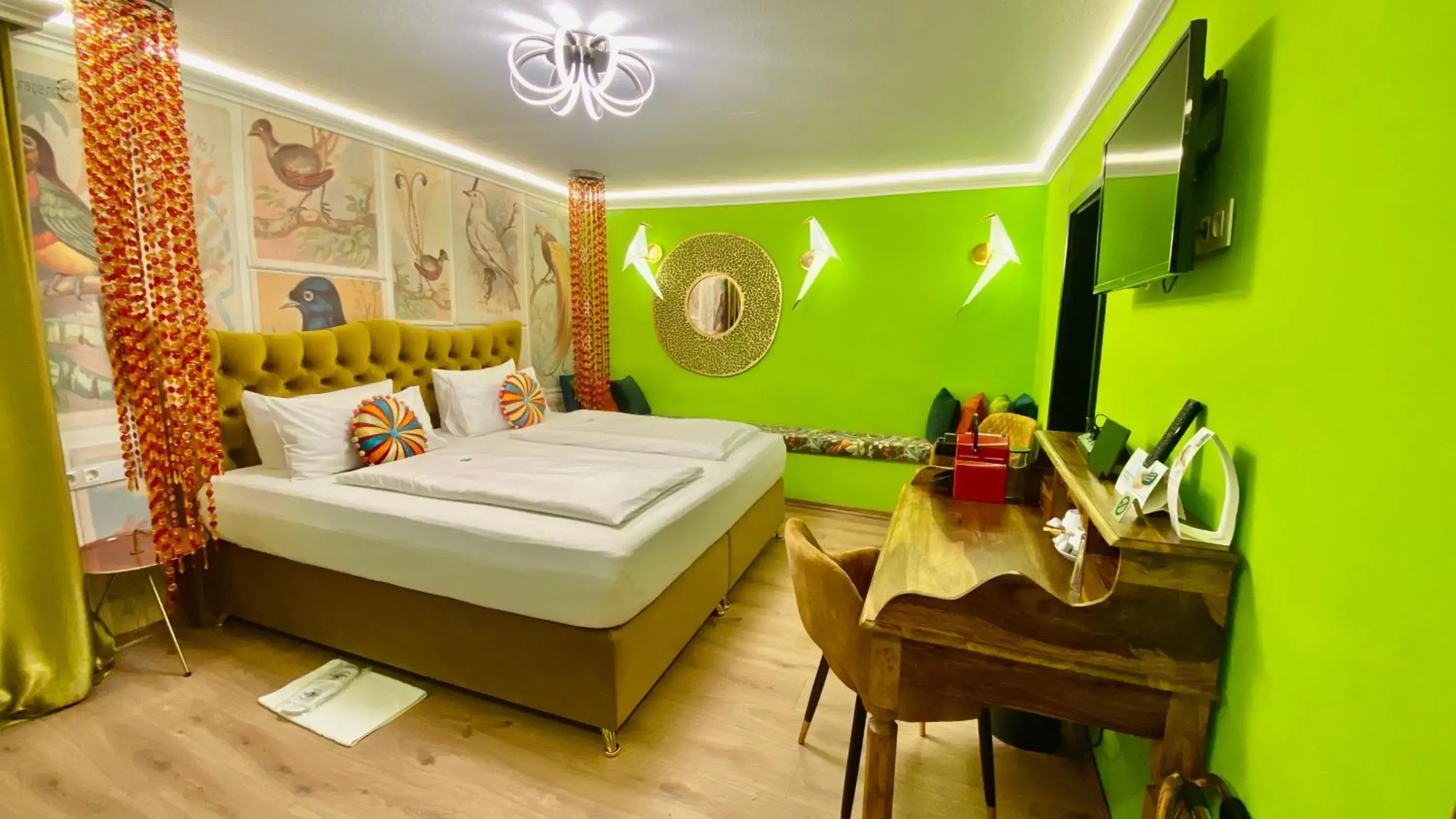 Bed in Boutique Hotel & Bio Wirtshaus Schwarzer Bock Bed in Boutique Hotel & Bio Wirtshaus Schwarzer Bock