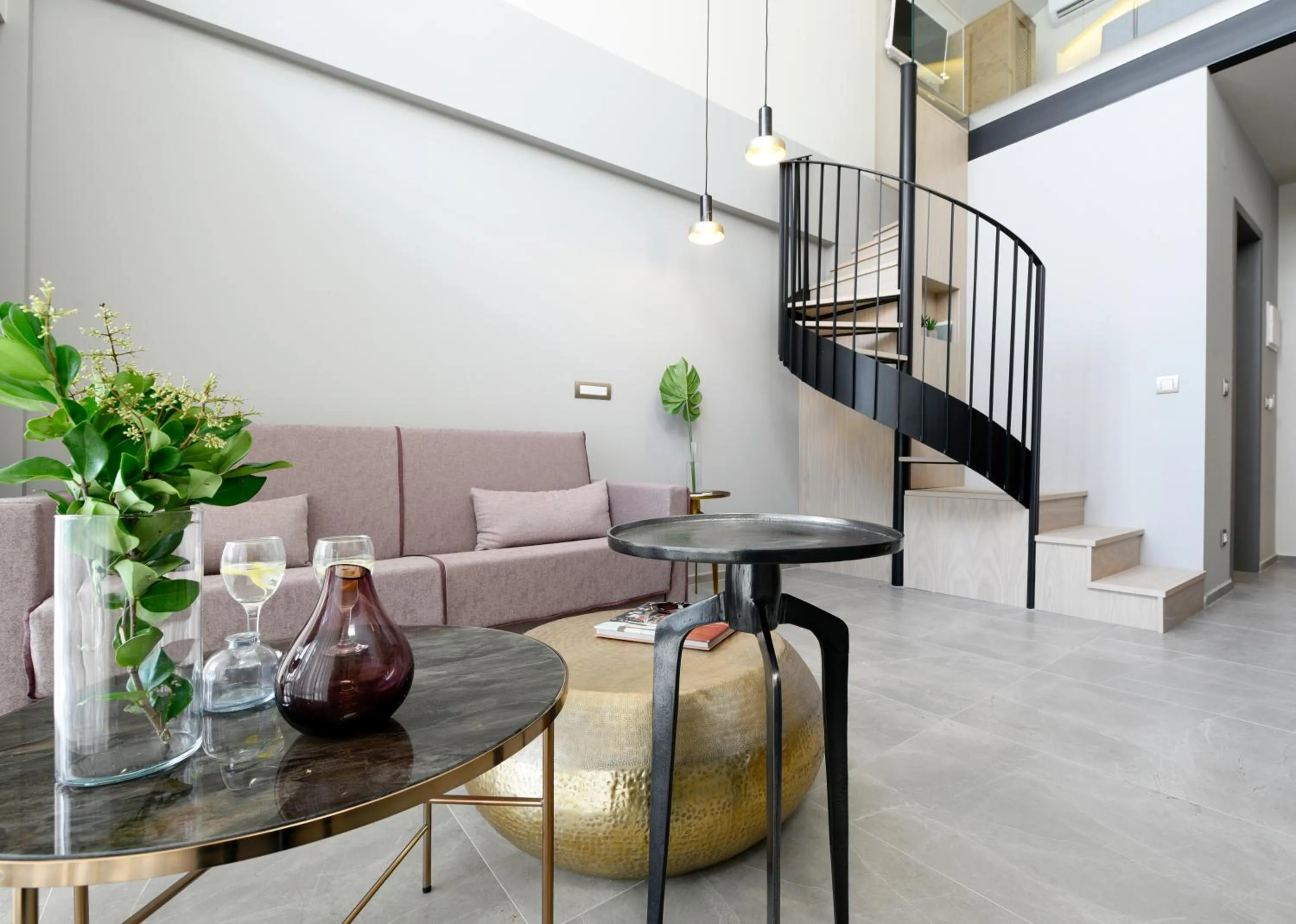 Living room in Serenity Suites