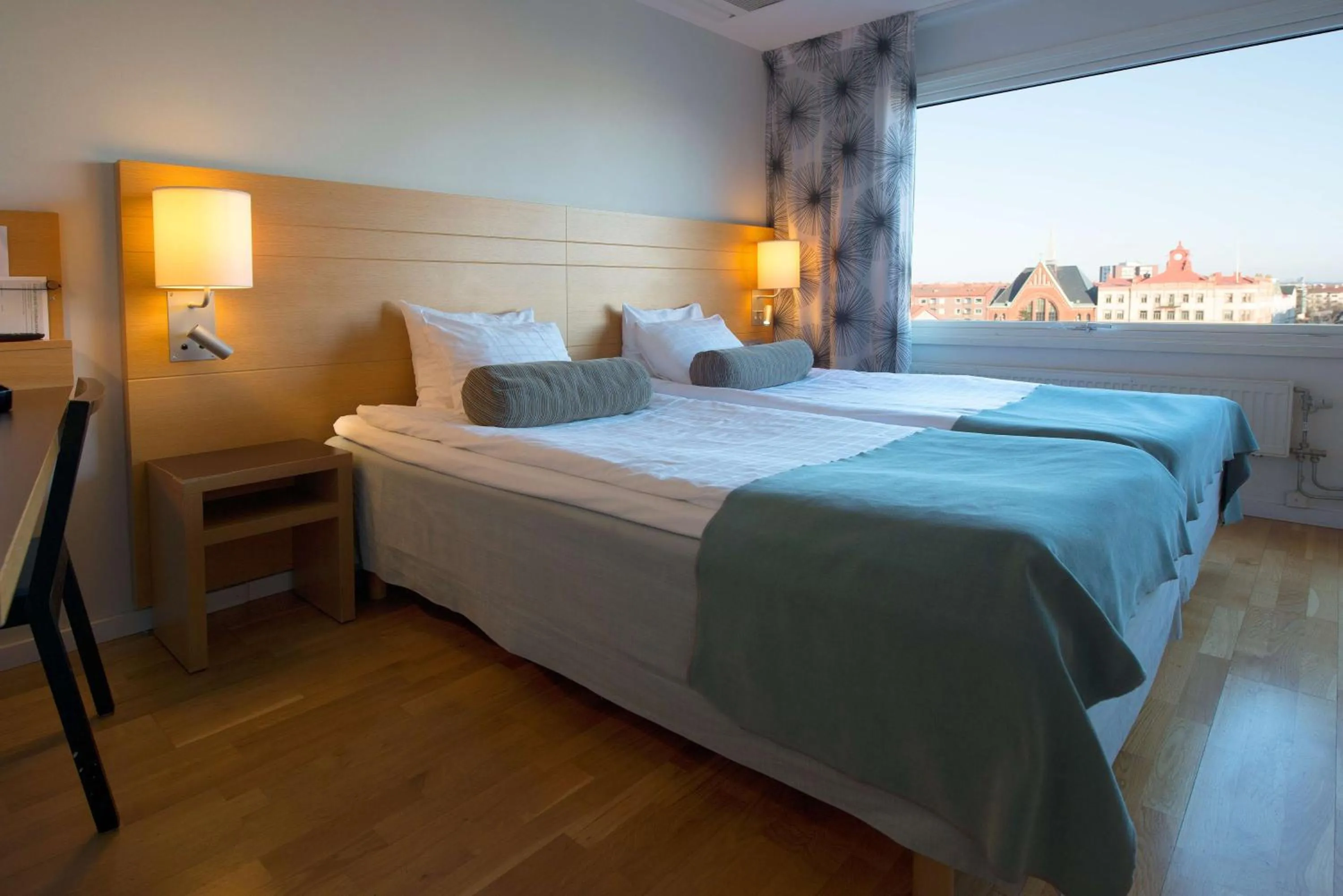 Bedroom, Bed in Scandic Hallandia