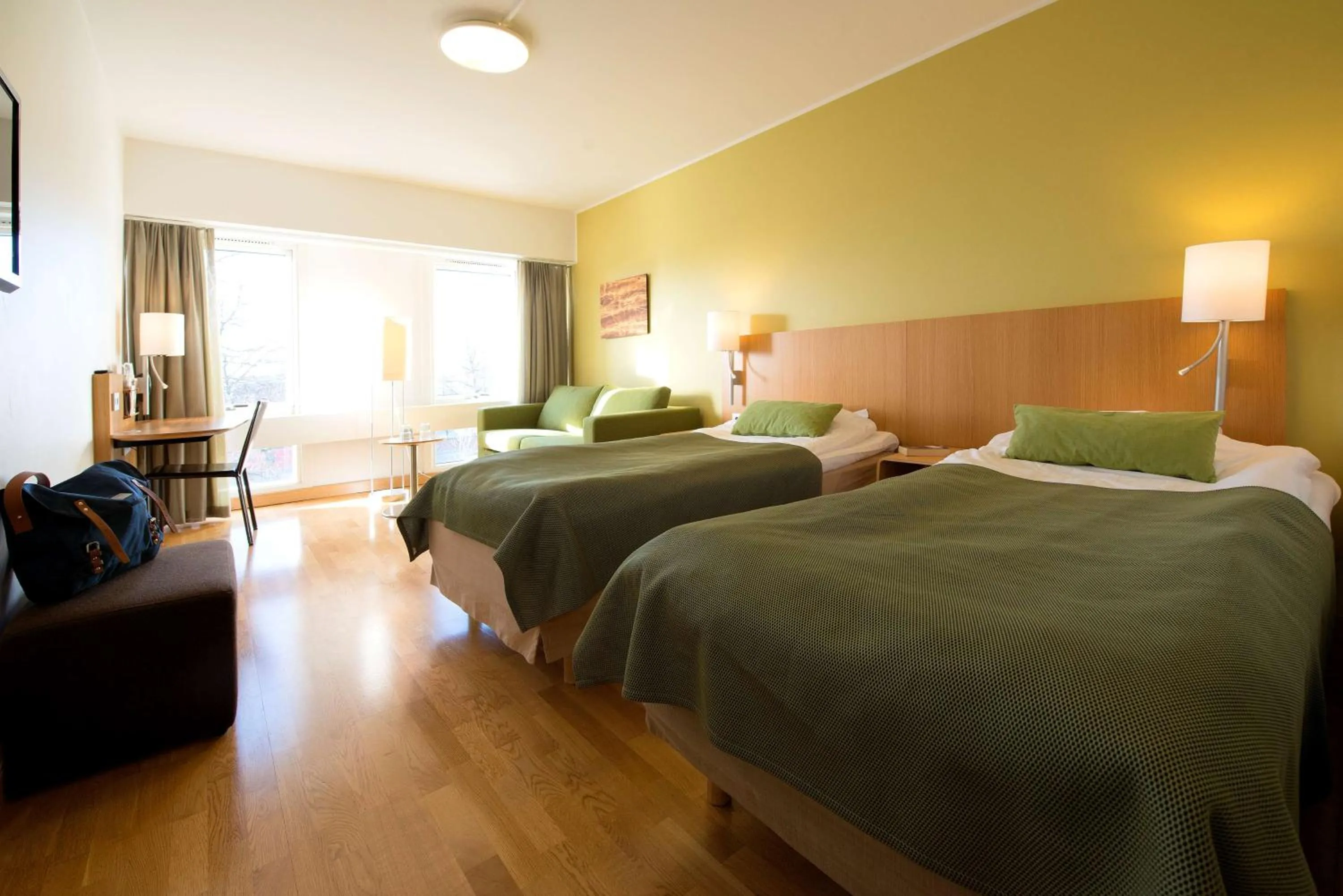 Bedroom, Bed in Scandic Hallandia