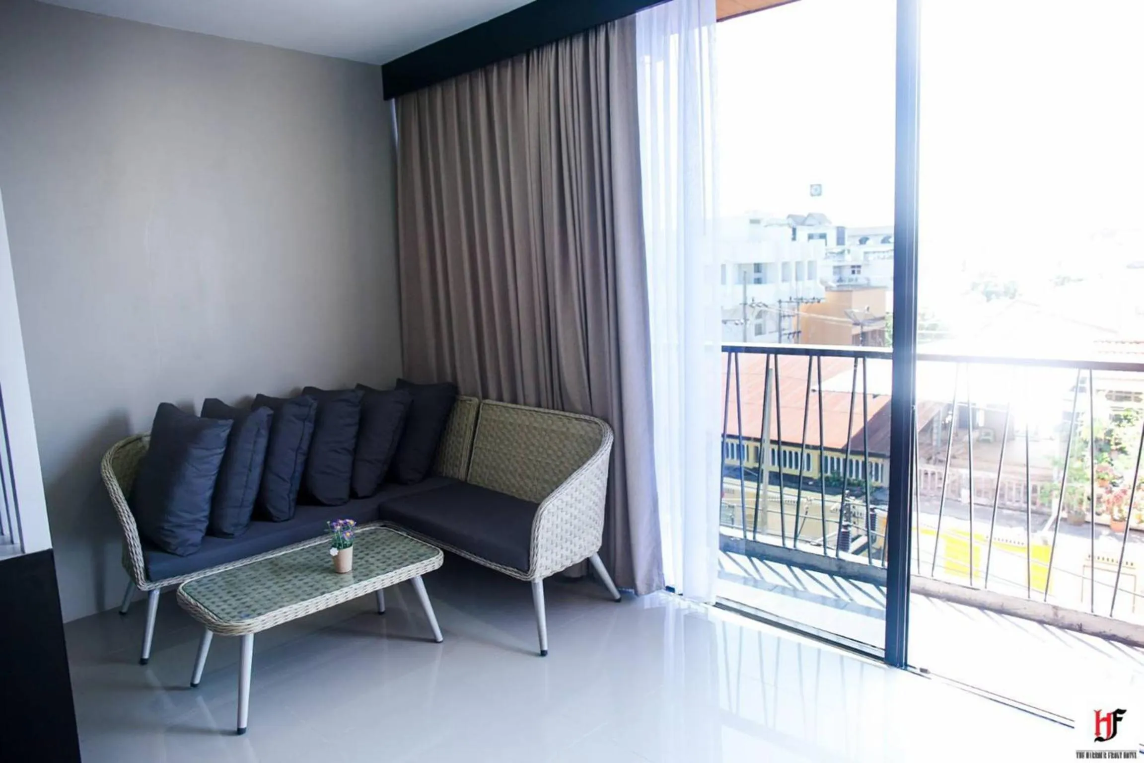 Seating area in The Harbour Front Hotel