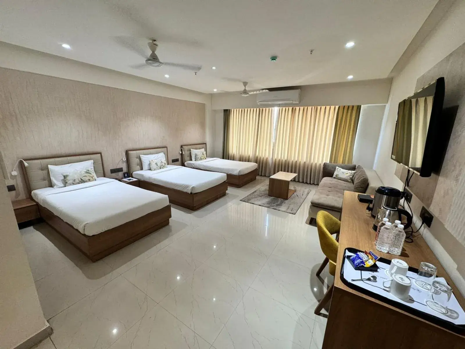 Bedroom, Bed in Siara Styles Amba Suites, Gandhinagar Bedroom, Bed in Siara Styles Amba Suites, Gandhinagar