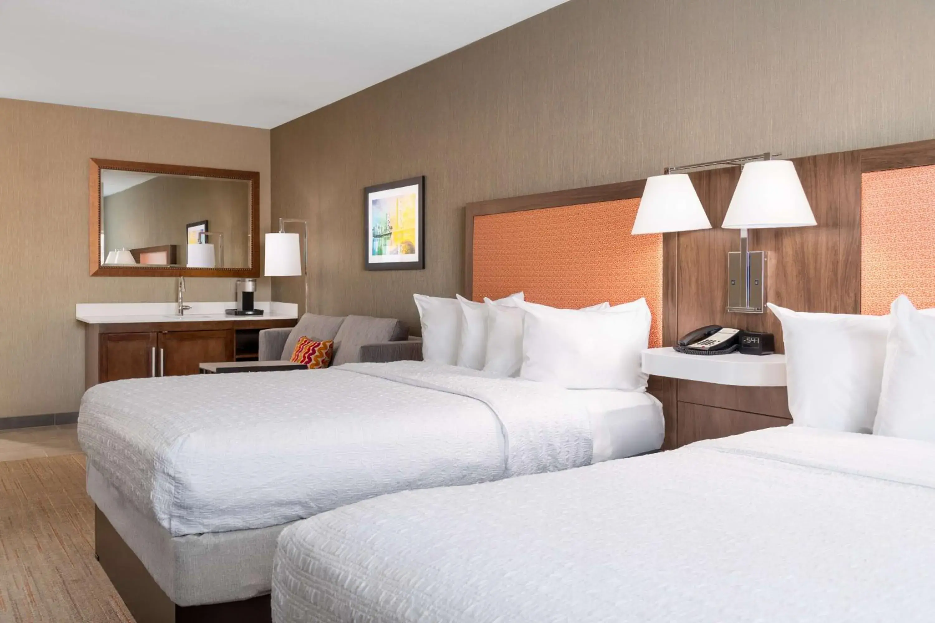 Queen Studio Suite with Two Queen Beds and Sofa Bed - Non-Smoking in Hampton Inn & Suites Sacramento-Auburn Boulevard Queen Studio Suite with Two Queen Beds and Sofa Bed - Non-Smoking in Hampton Inn & Suites Sacramento-Auburn Boulevard