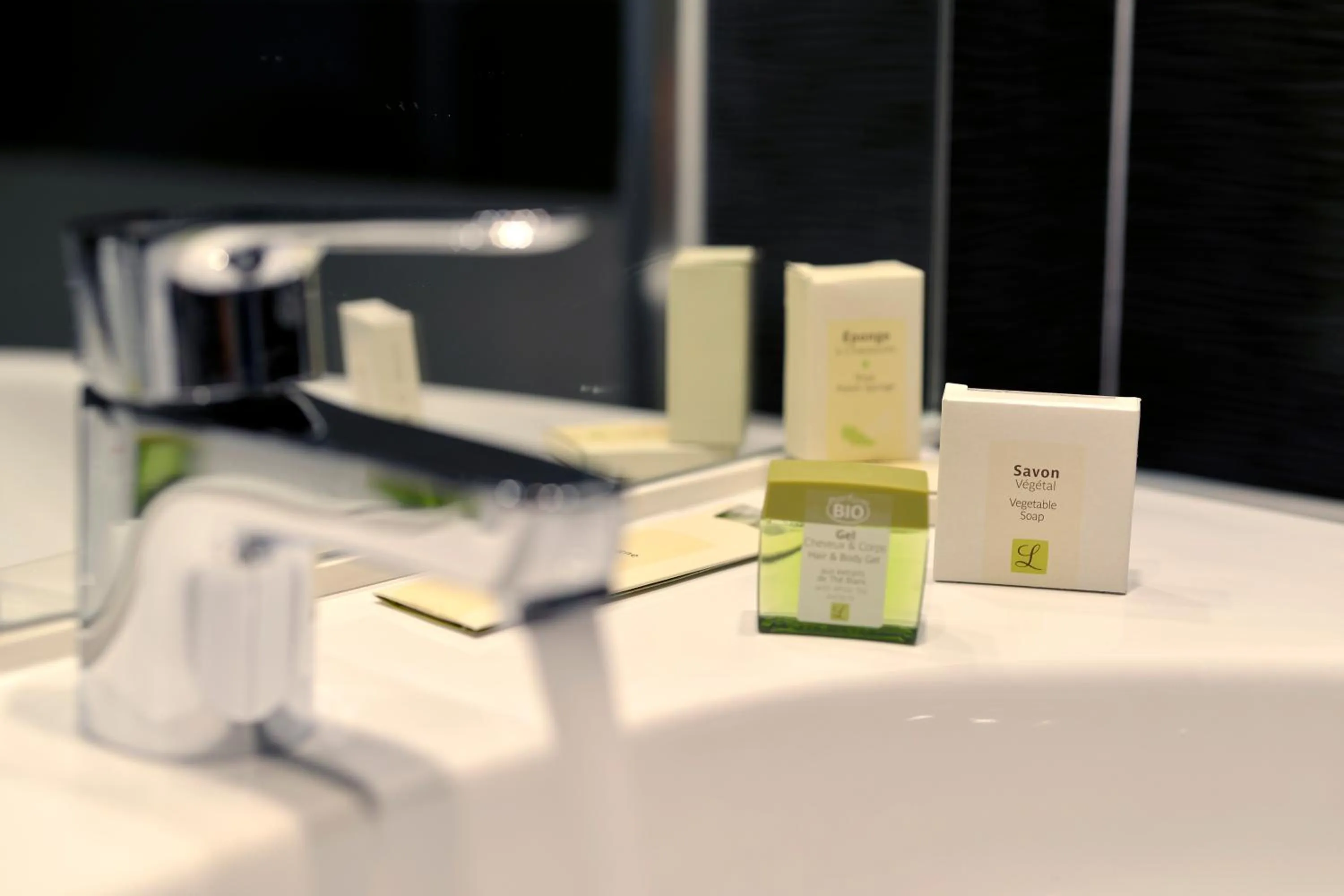 Shower in Le Bois Dormant-Hôtel Restaurant & Spa Logis Hôtel