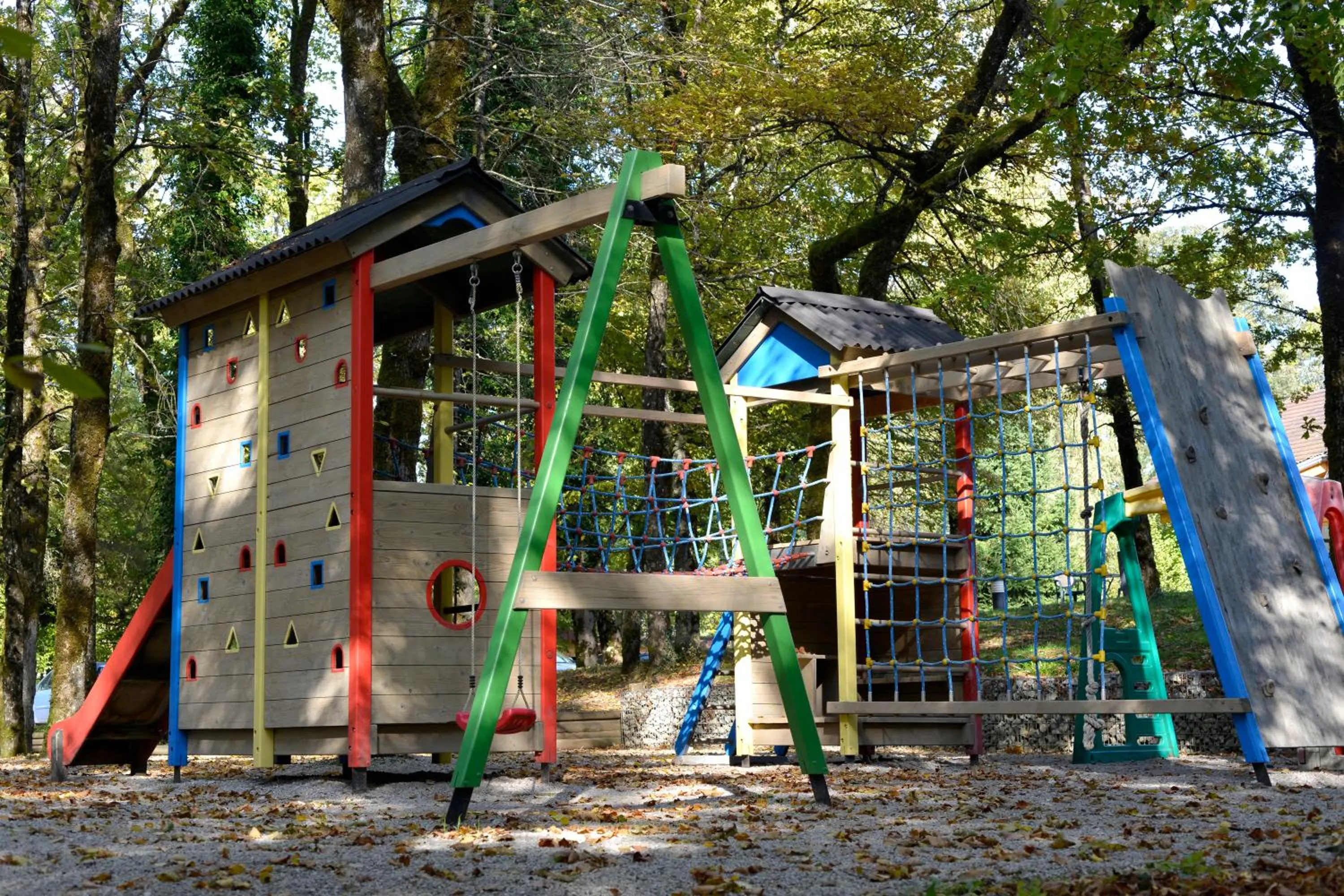 Children play ground in Le Bois Dormant-Hôtel Restaurant & Spa Logis Hôtel