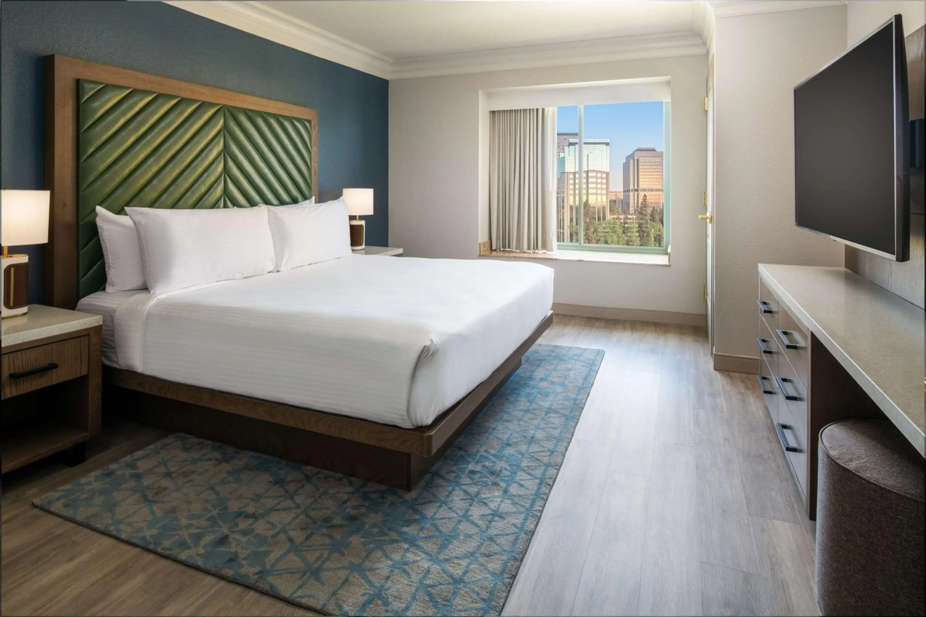 View (from property/room), Bed in Embassy Suites by Hilton Sacramento Riverfront Promenade