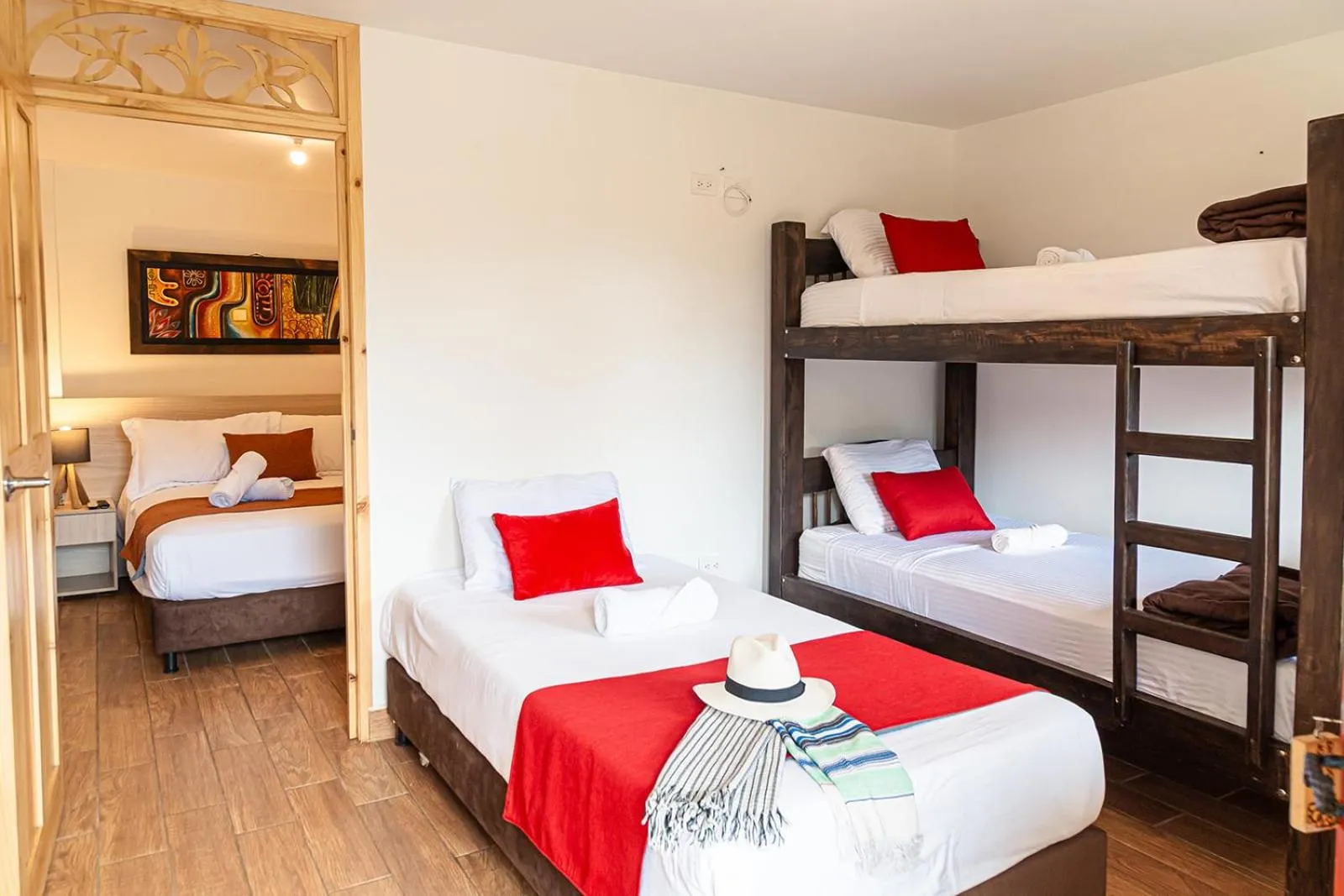 Bed in Hotel Mirador de Boquia Salento