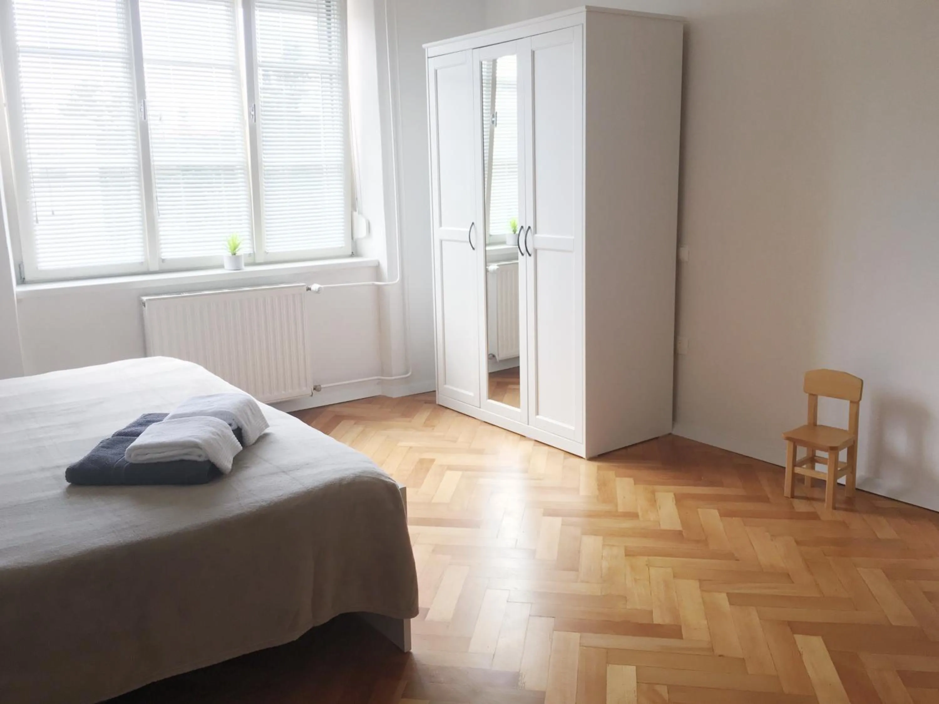 Bedroom, Bed in Historic Mexico Building Apartment