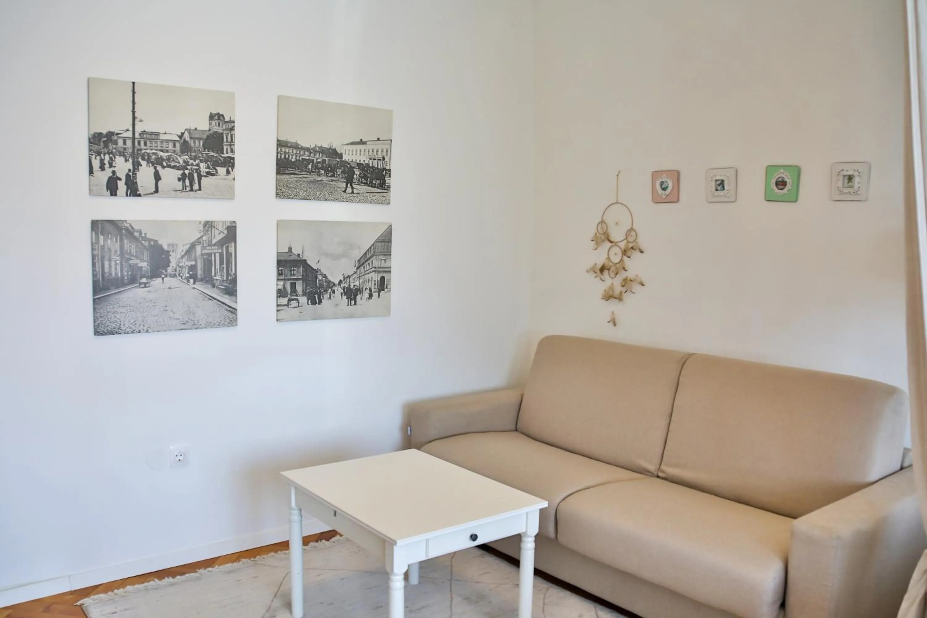 Seating area in Historic Mexico Building Apartment