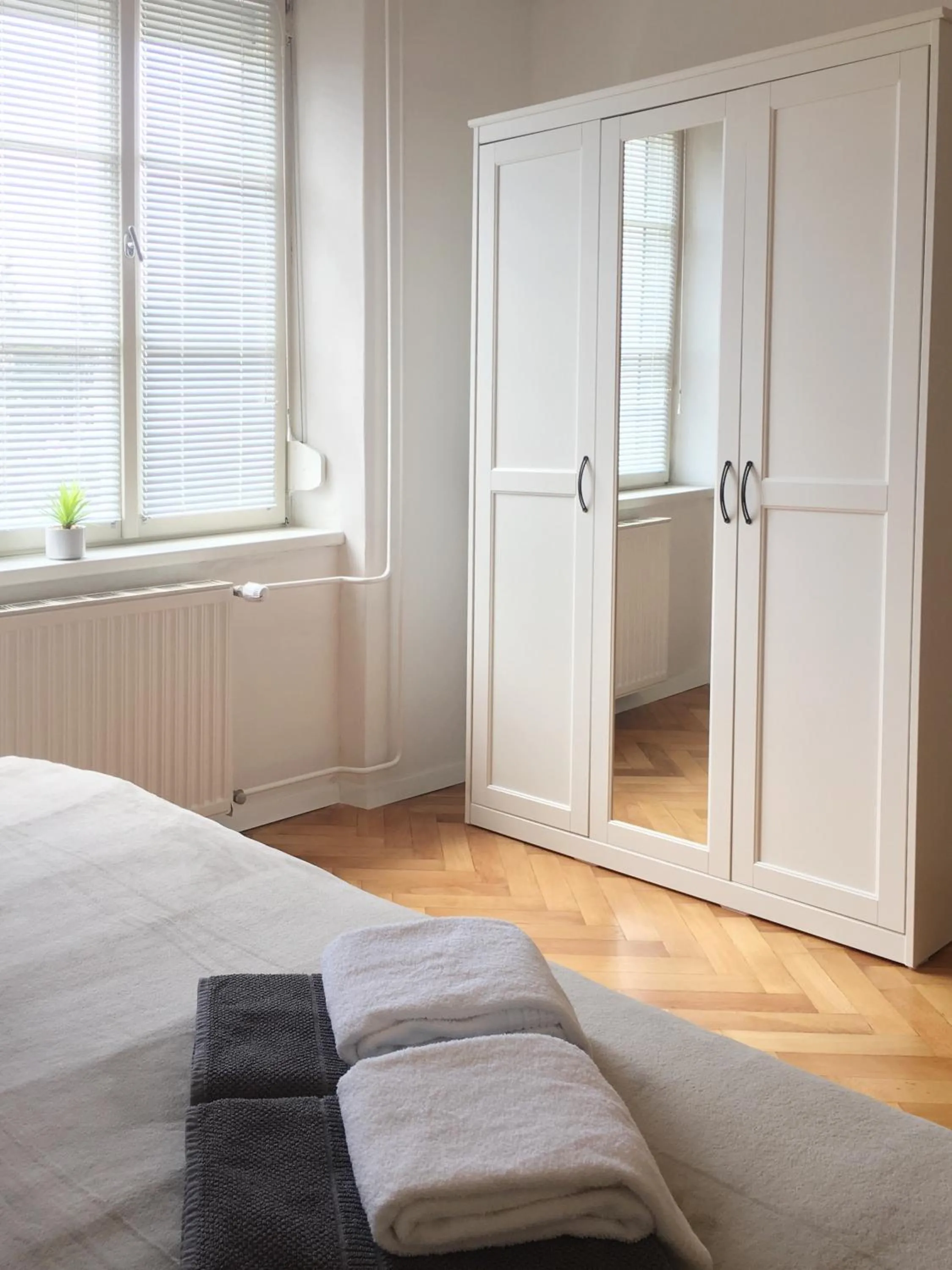 Bedroom, Bed in Historic Mexico Building Apartment