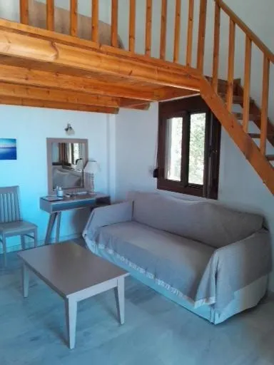 Seating area in Kavos Melissa Studios