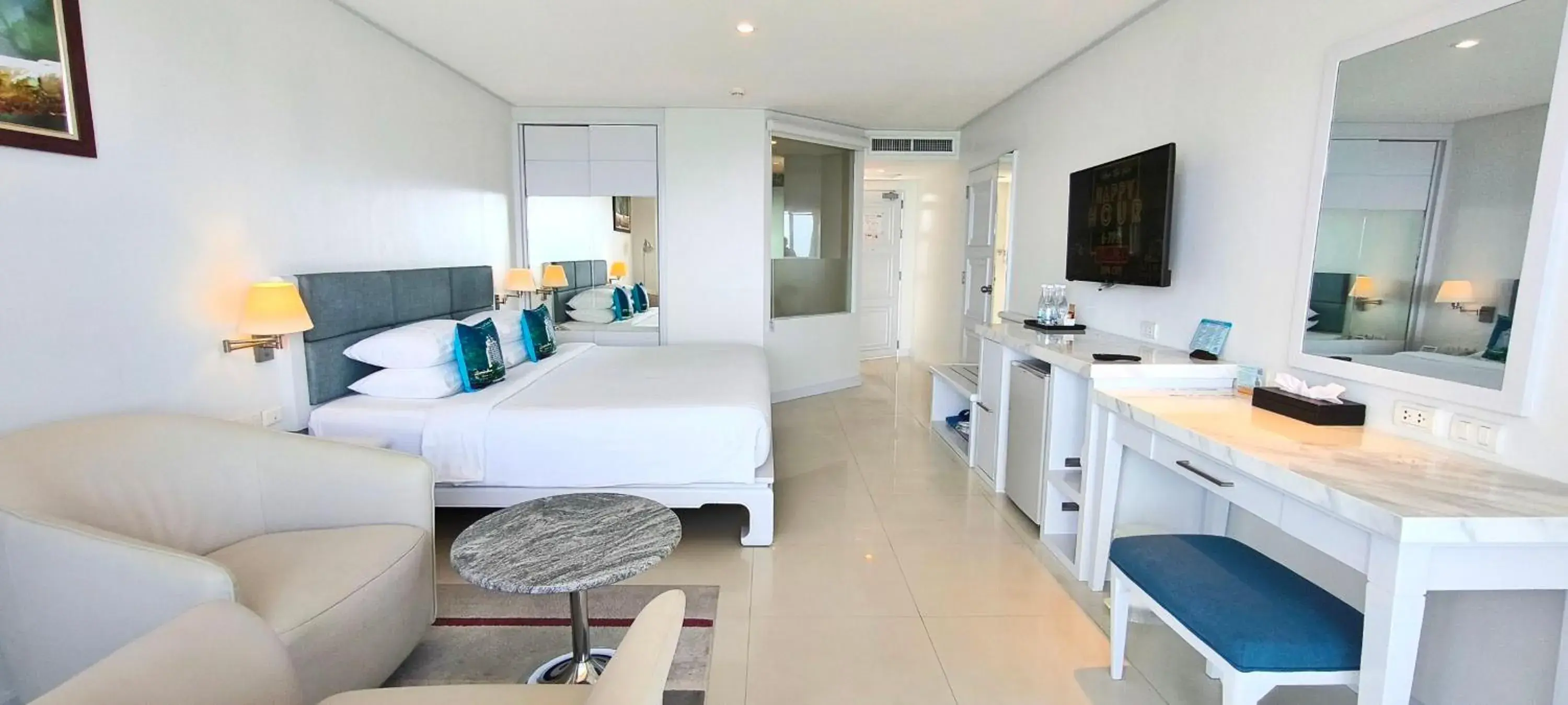 View (from property/room), Bed in Andaman Beach Suites Hotel, Patong Phuket View (from property/room), Bed in Andaman Beach Suites Hotel, Patong Phuket