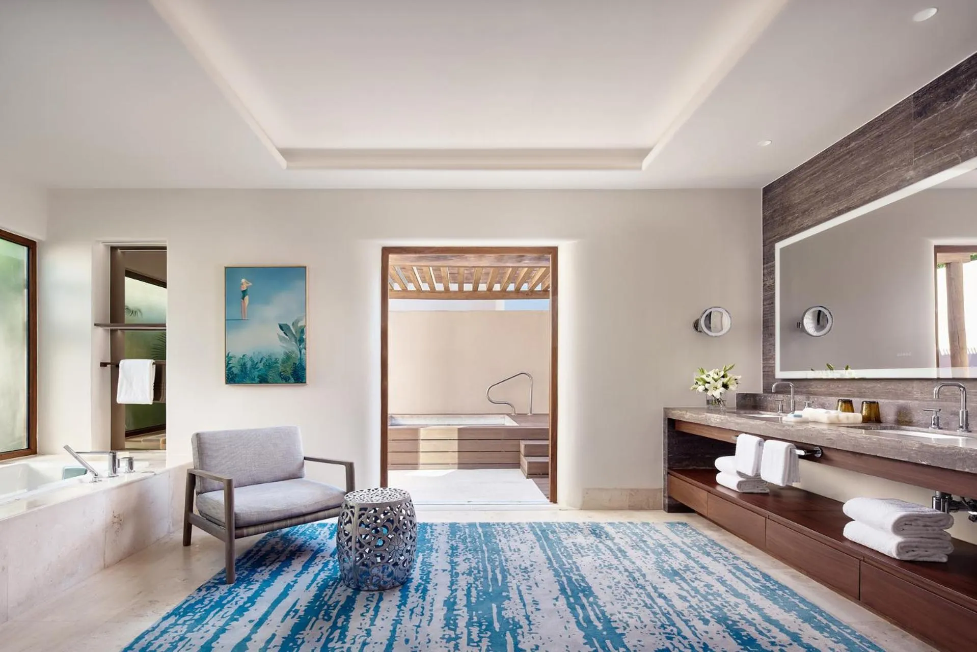 Bathroom, Bed in Four Seasons Resort Punta Mita