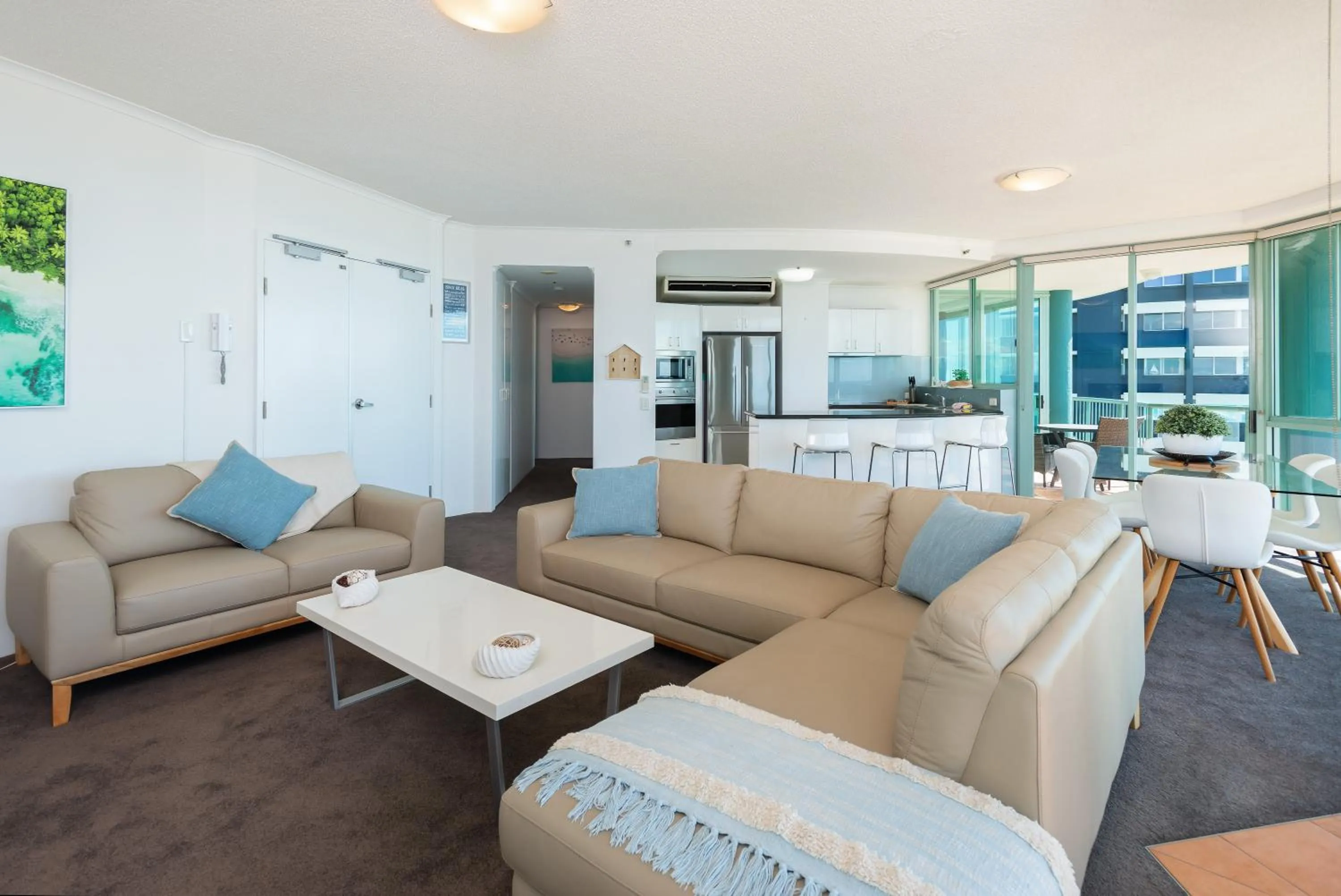 Living room in The Waterford on Main Beach