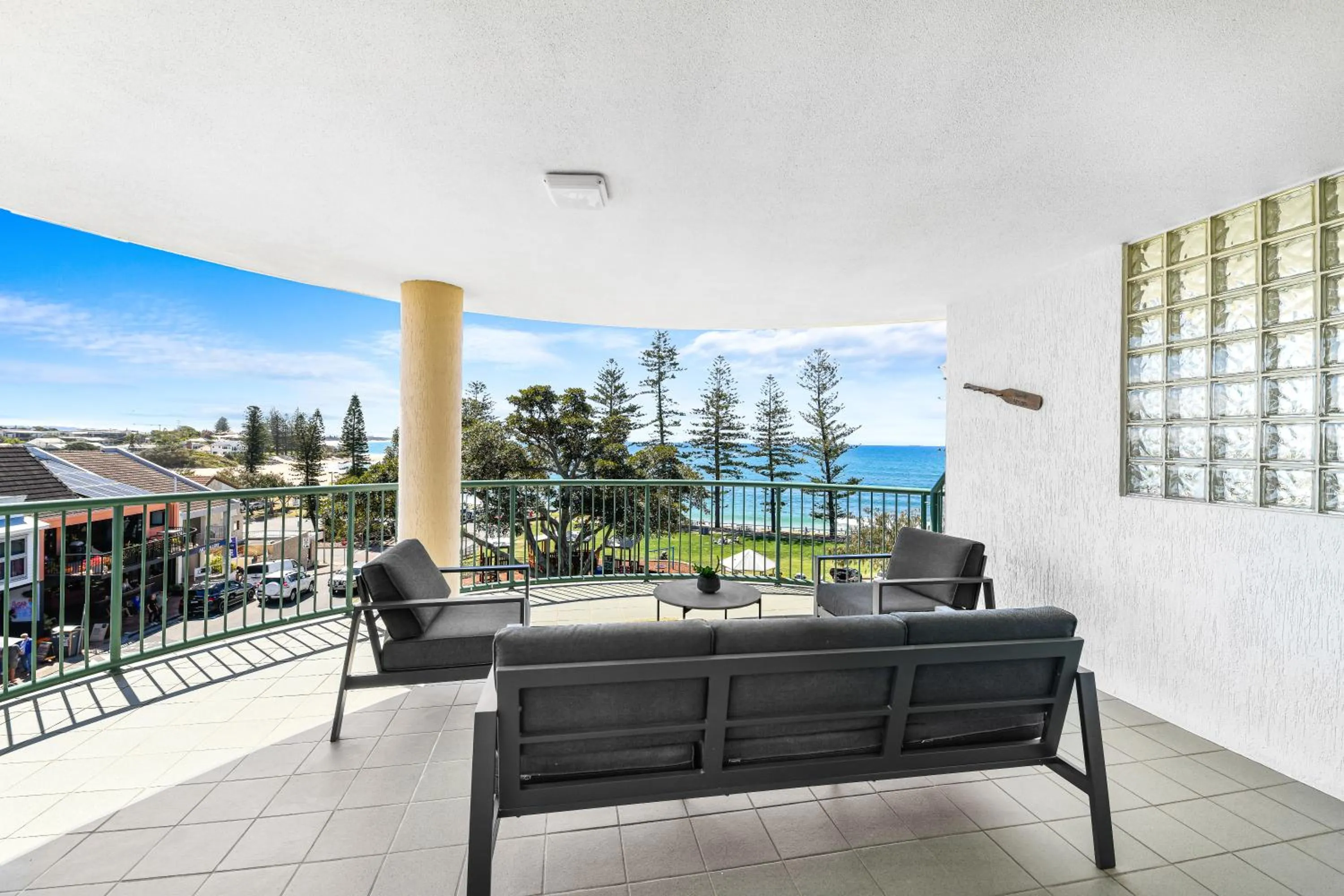 Balcony/Terrace in The Norfolks on Moffat Beach