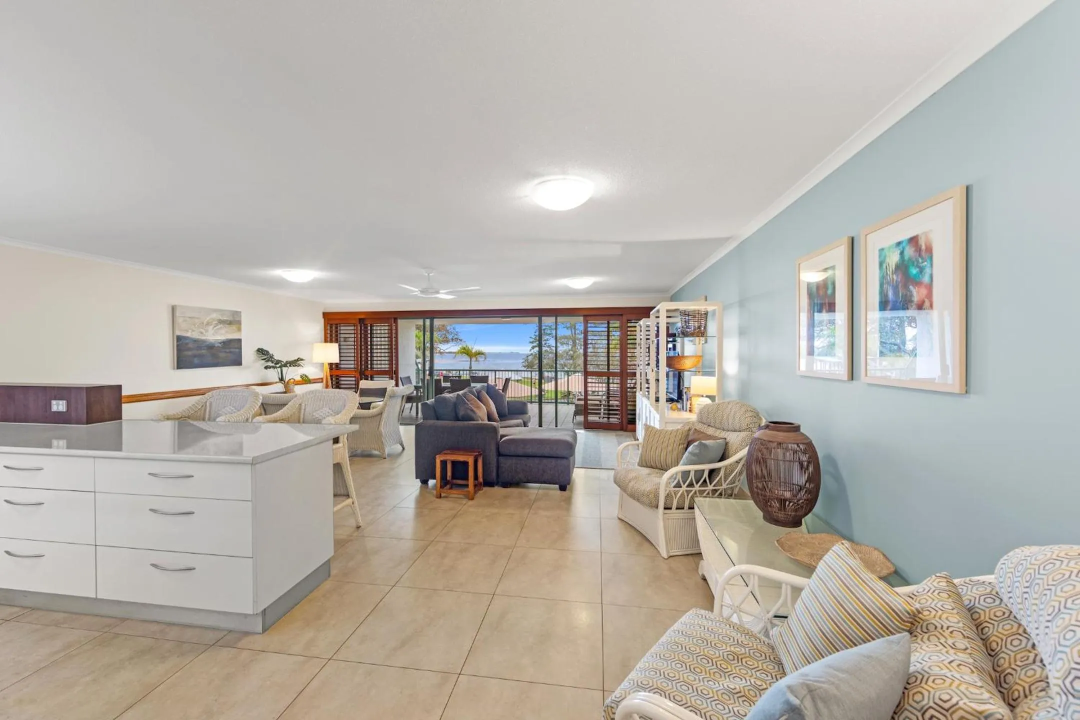 Living room in The Norfolks on Moffat Beach