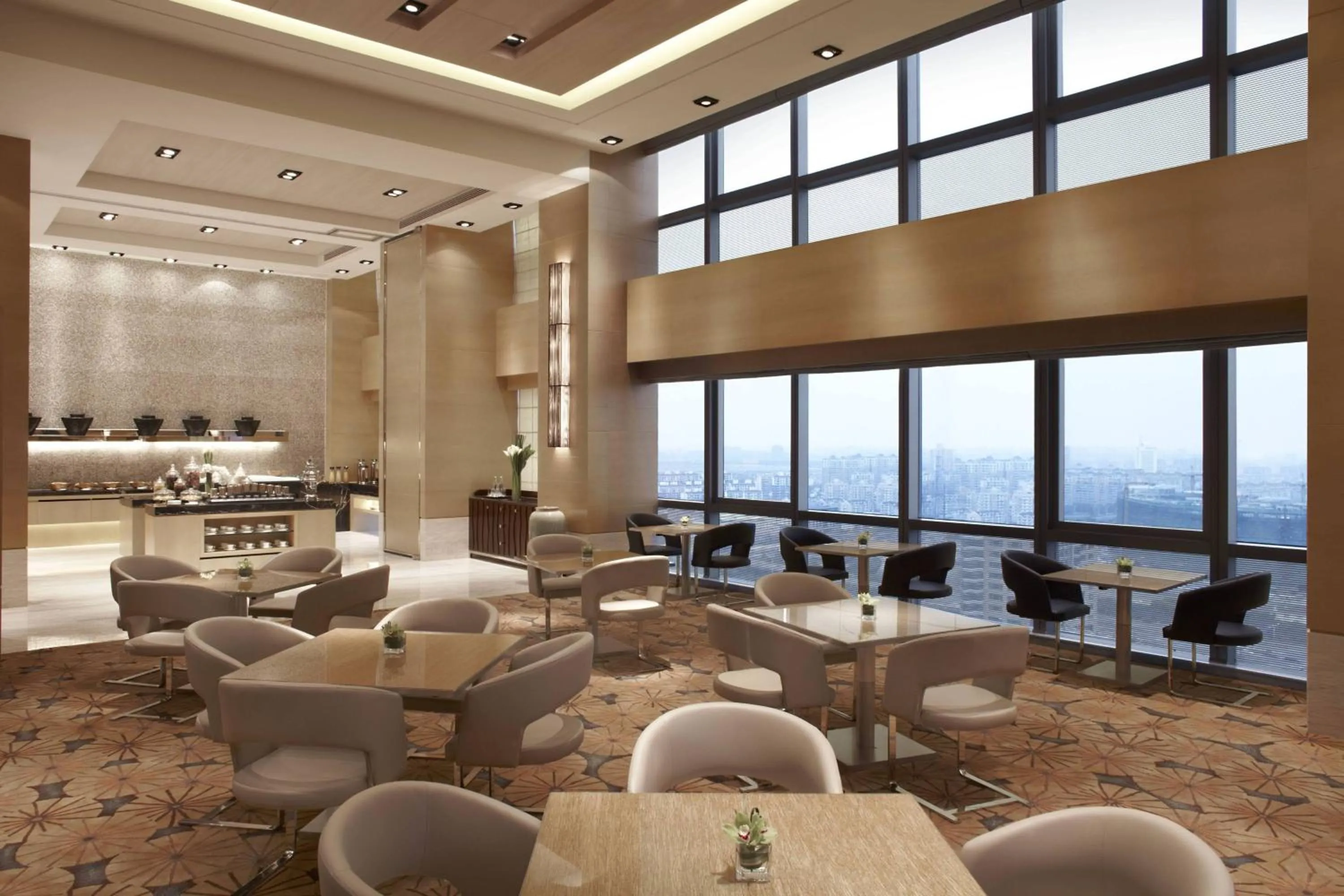 Lounge or bar in Shanghai Marriott Hotel Pudong East - Only a 20 minute drive from Disney