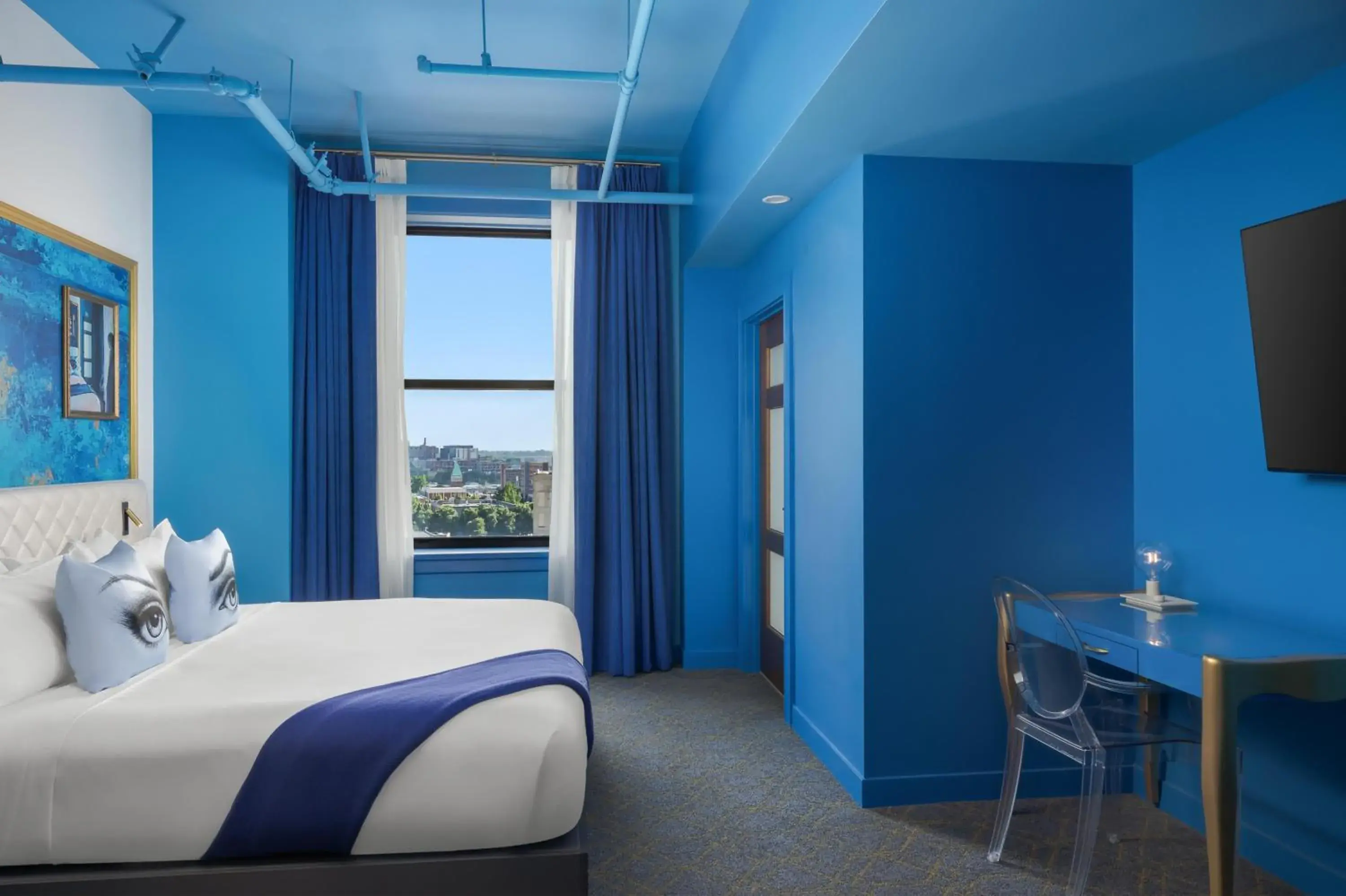 Bed in Angad Arts Hotel St Louis, Tapestry Collection by Hilton Bed in Angad Arts Hotel St Louis, Tapestry Collection by Hilton