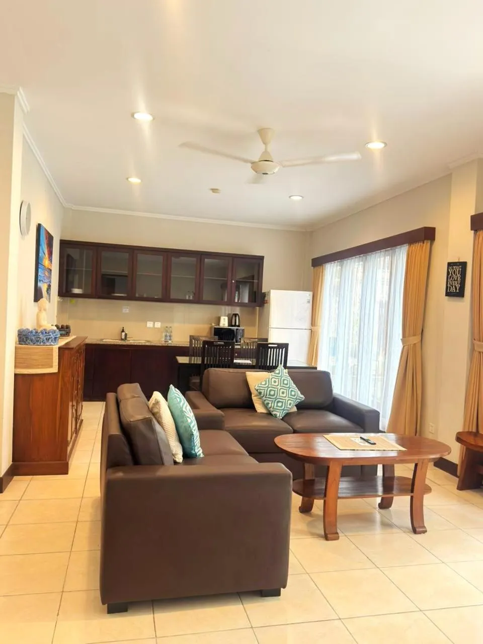 Living room in Kuta Town House Apartments