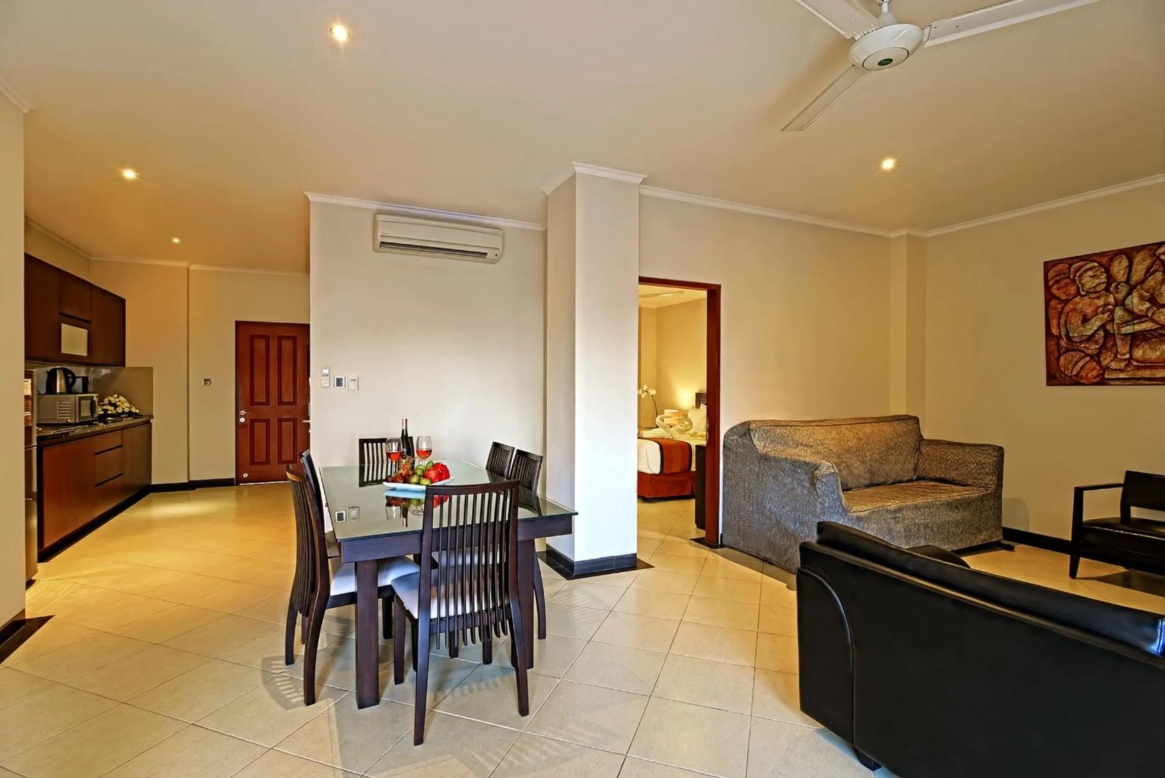 Living room in Kuta Town House Apartments