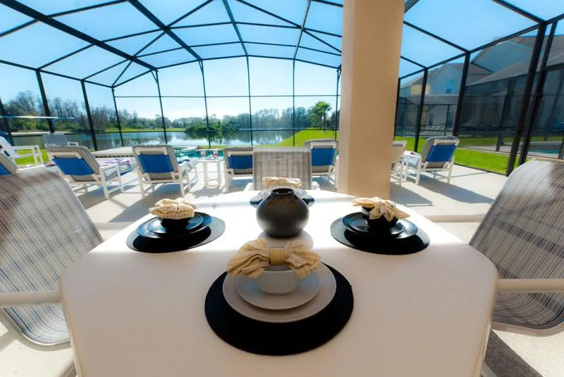 Patio in Private Pool Homes