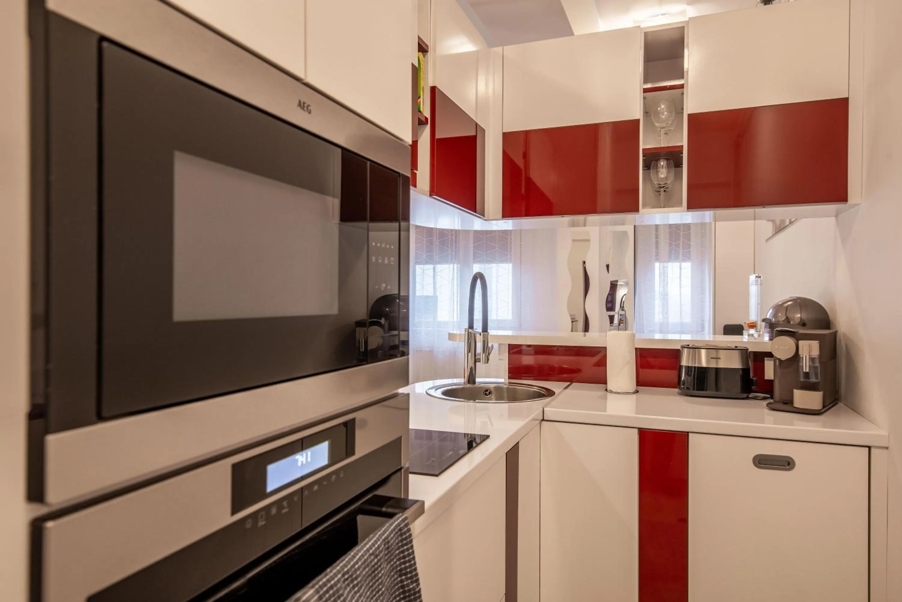 Kitchen or kitchenette in Studio Residence Militari M6