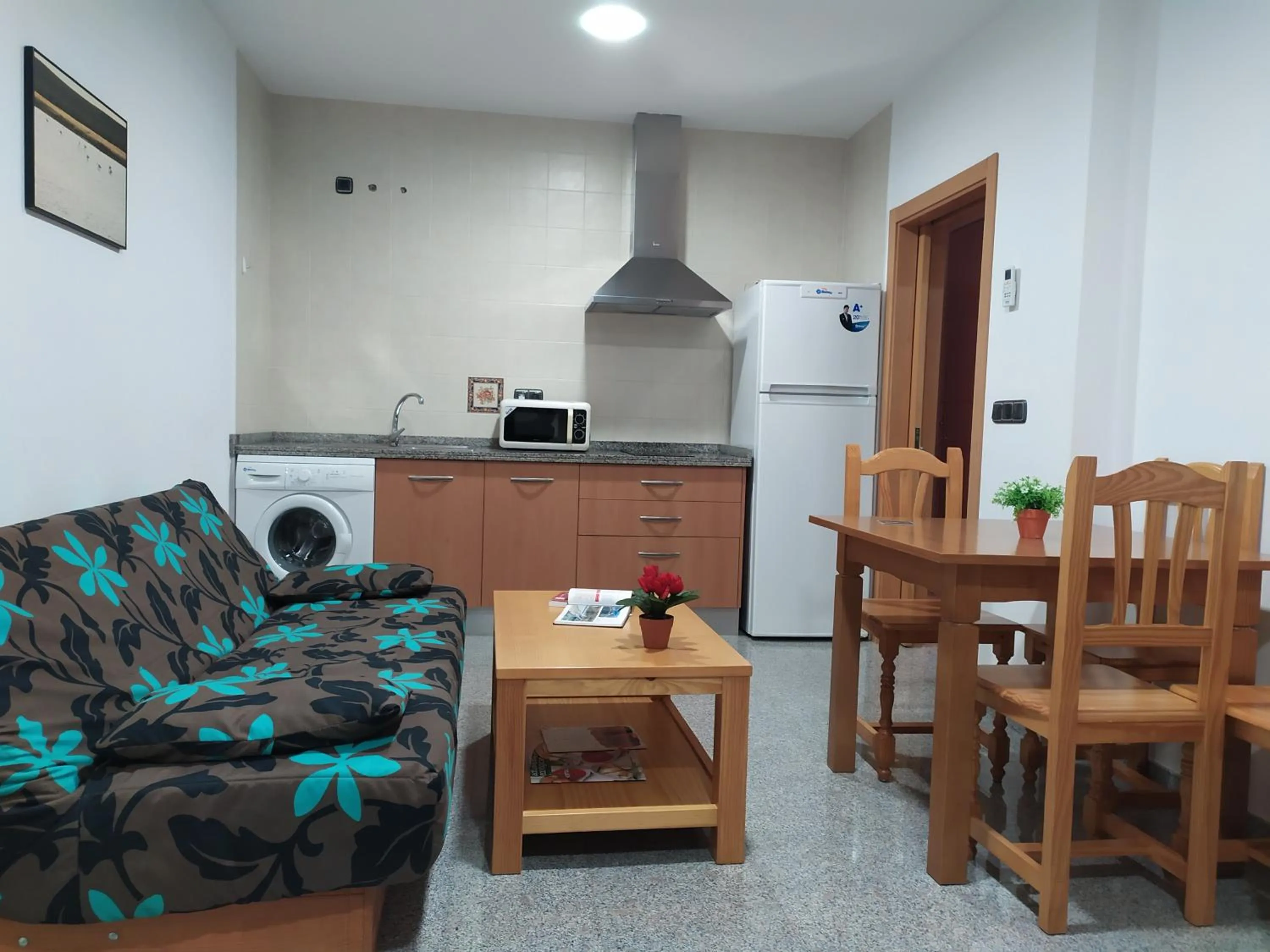 Kitchen or kitchenette in Hotel Albanta