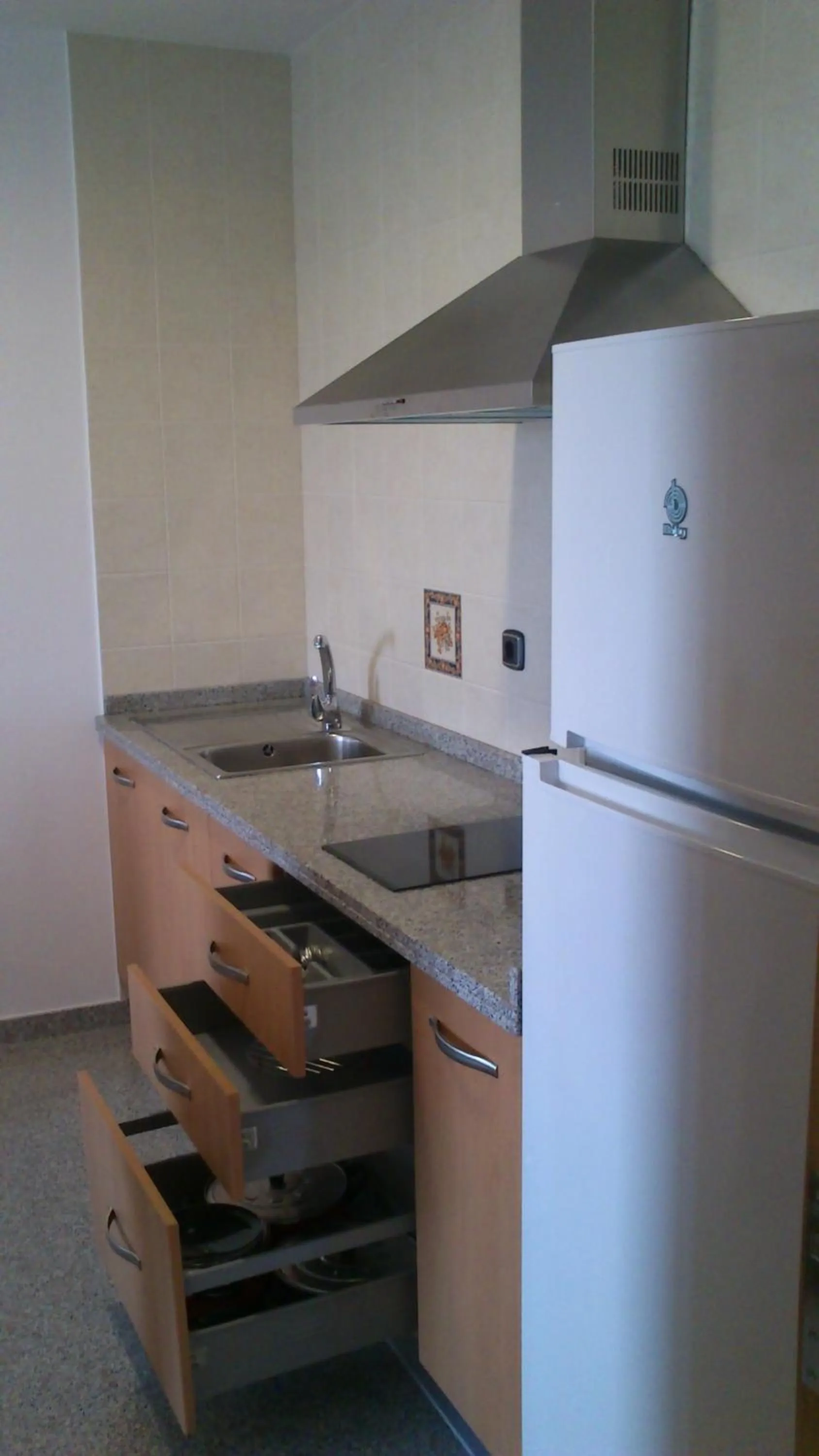 Kitchen or kitchenette in Hotel Albanta