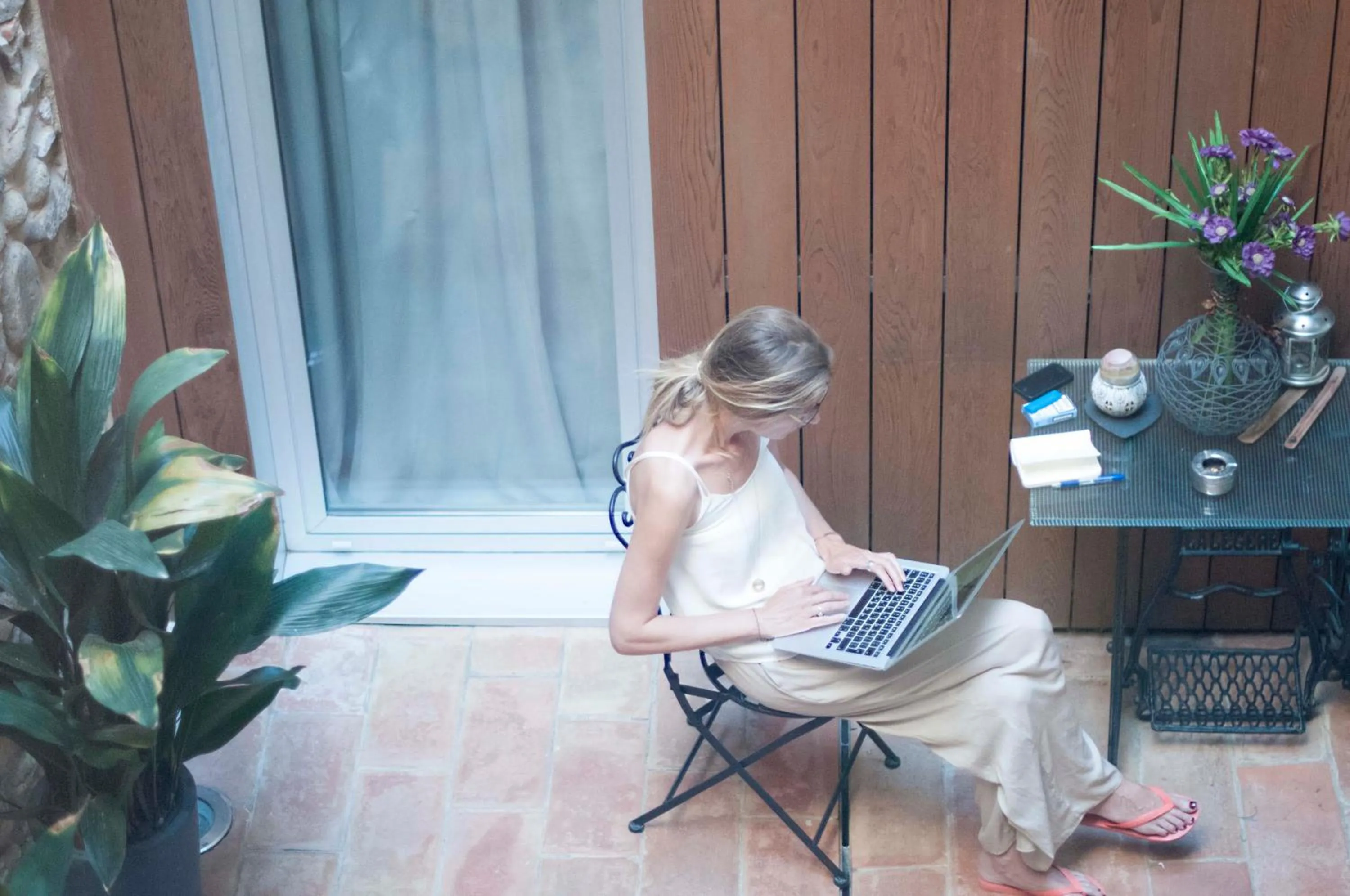 Patio in Hotel Can Bo De Pau