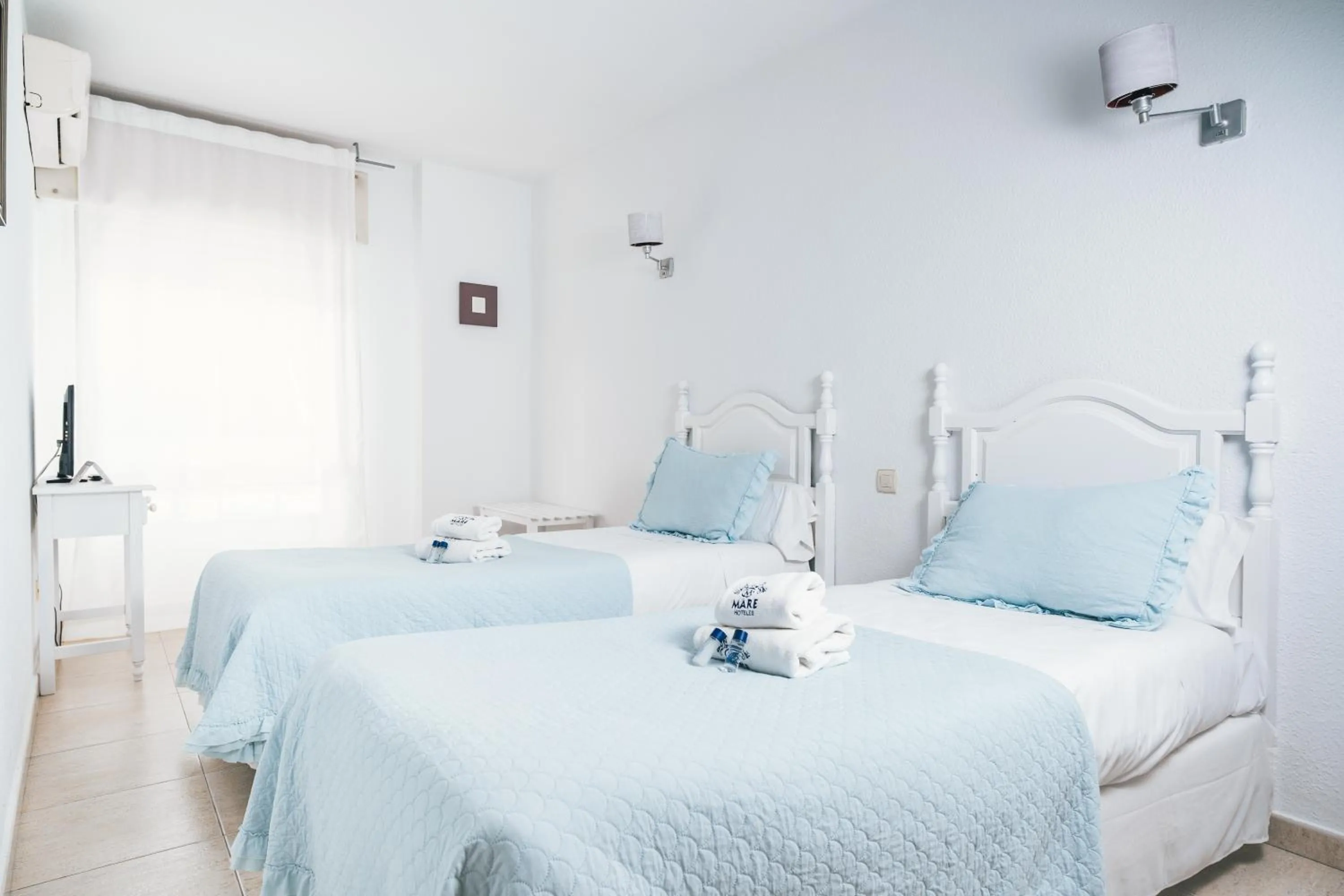 air conditioner, Bed in Mare Estepona Hotel