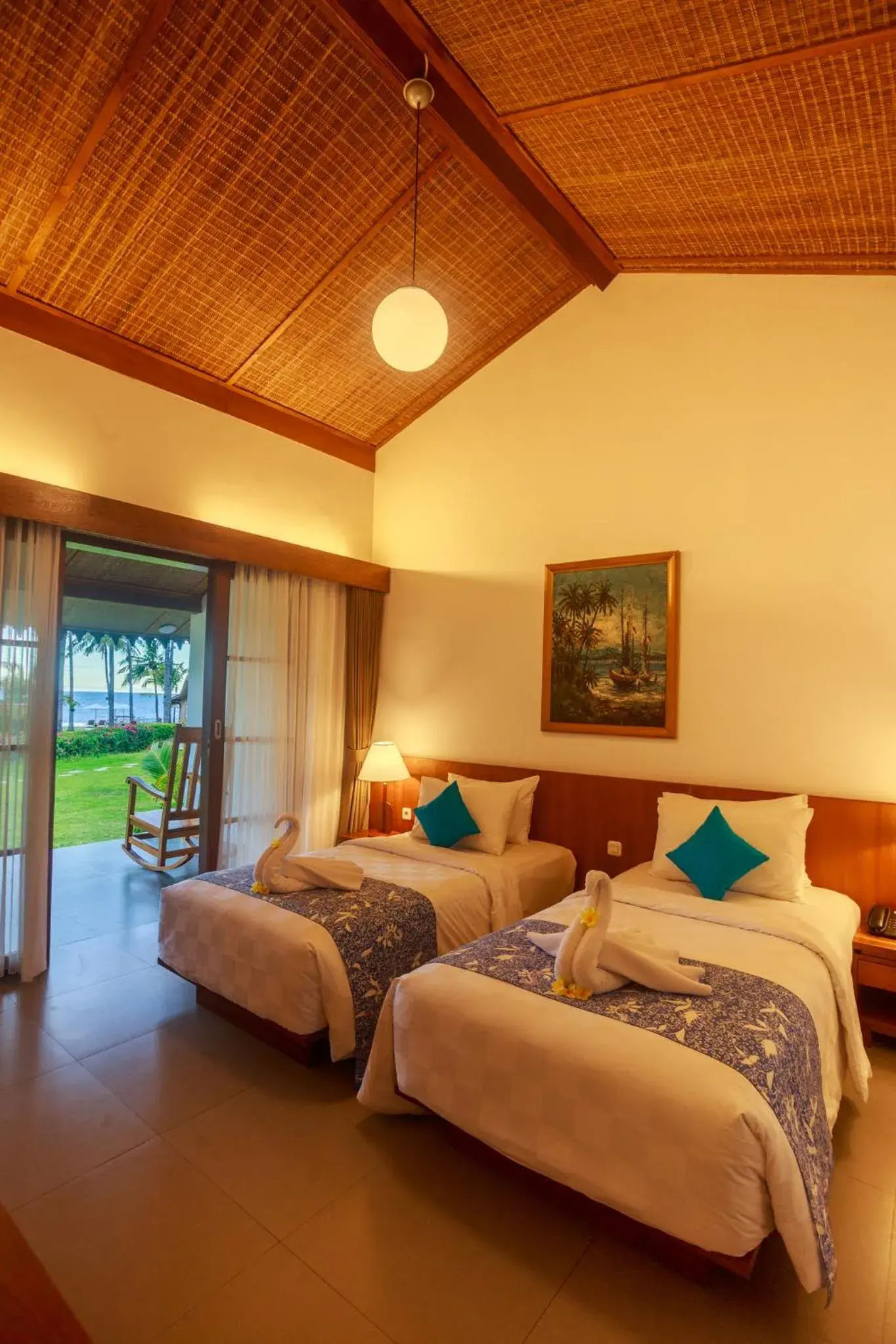 Deluxe Room Twin with Sea View in Villa So Long Banyuwangi - Ijen Deluxe Room Twin with Sea View in Villa So Long Banyuwangi - Ijen